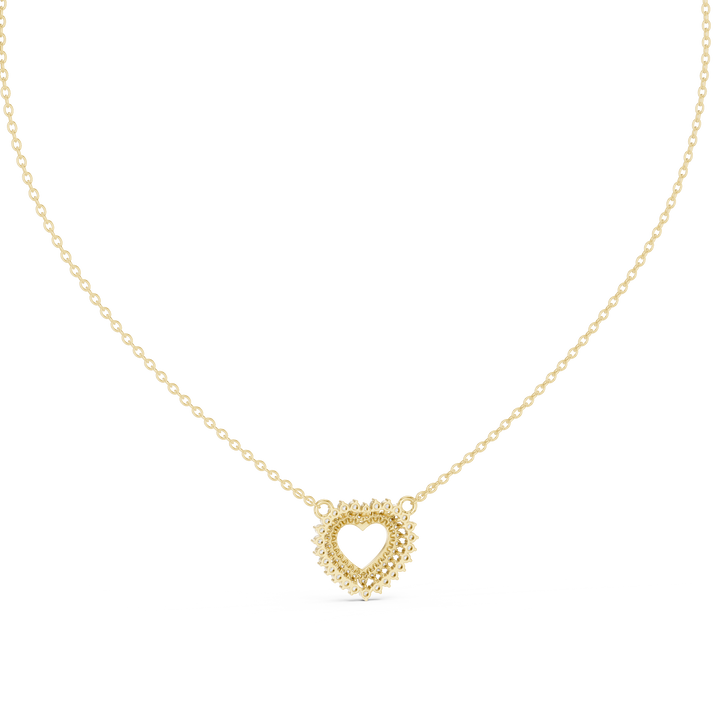 Halo Heart Diamond Pendant | 14K & 18K Gold | IGI Certified
