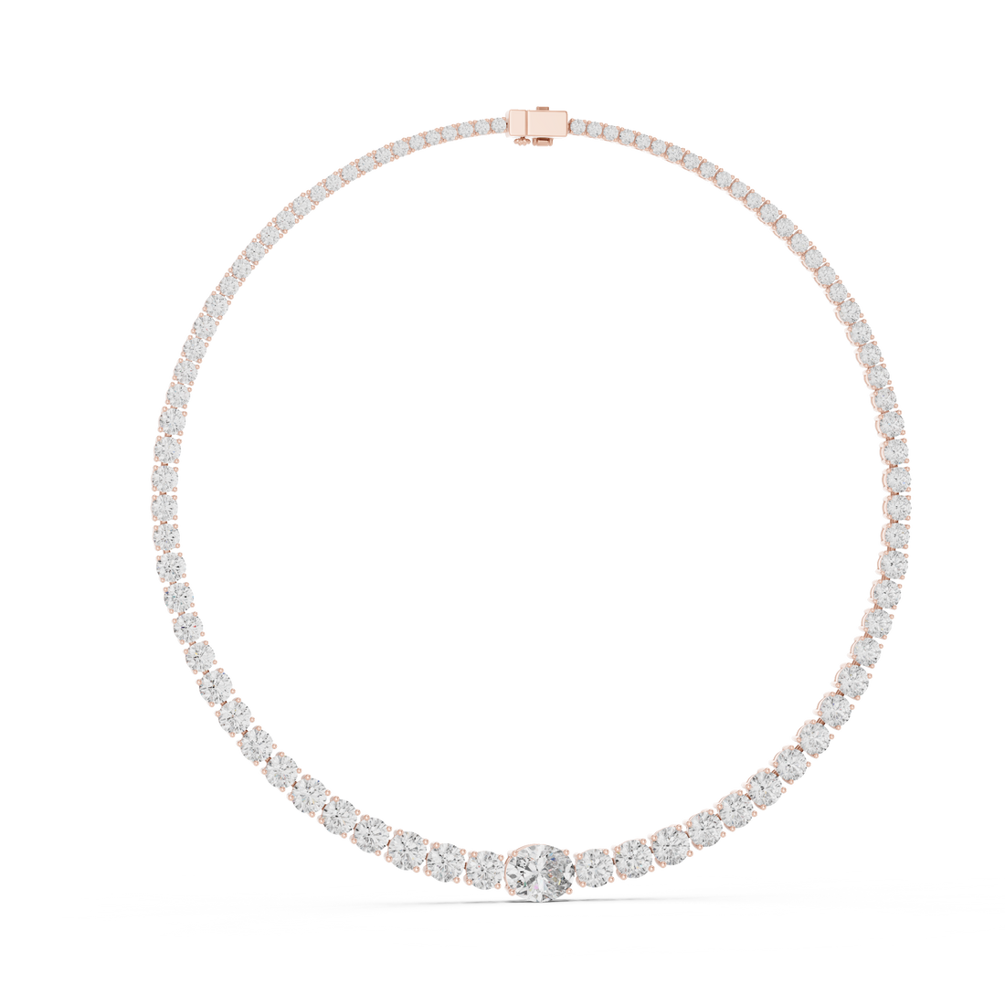 Elegant Lab-Grown Diamond Tennis Necklace in 14K/18K Gold