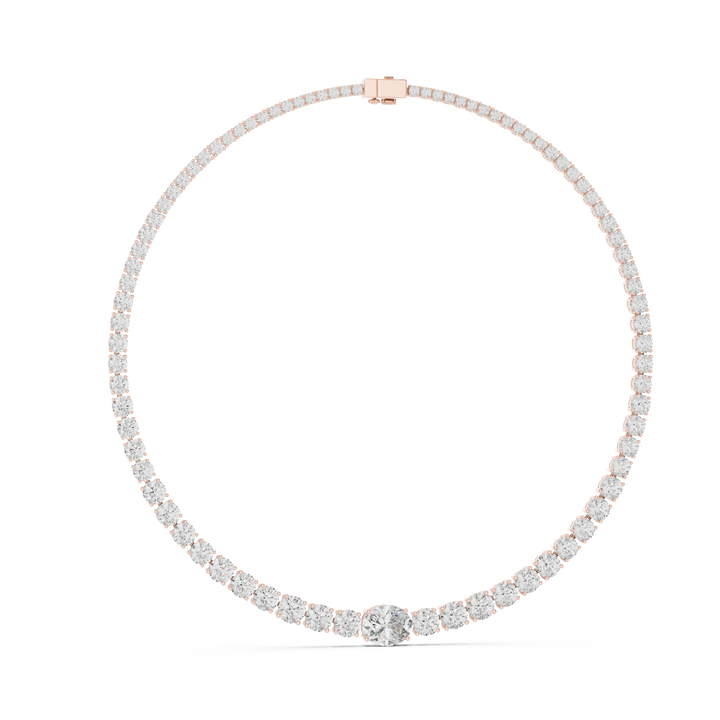 Elegant Lab-Grown Diamond Tennis Necklace in 14K/18K Gold