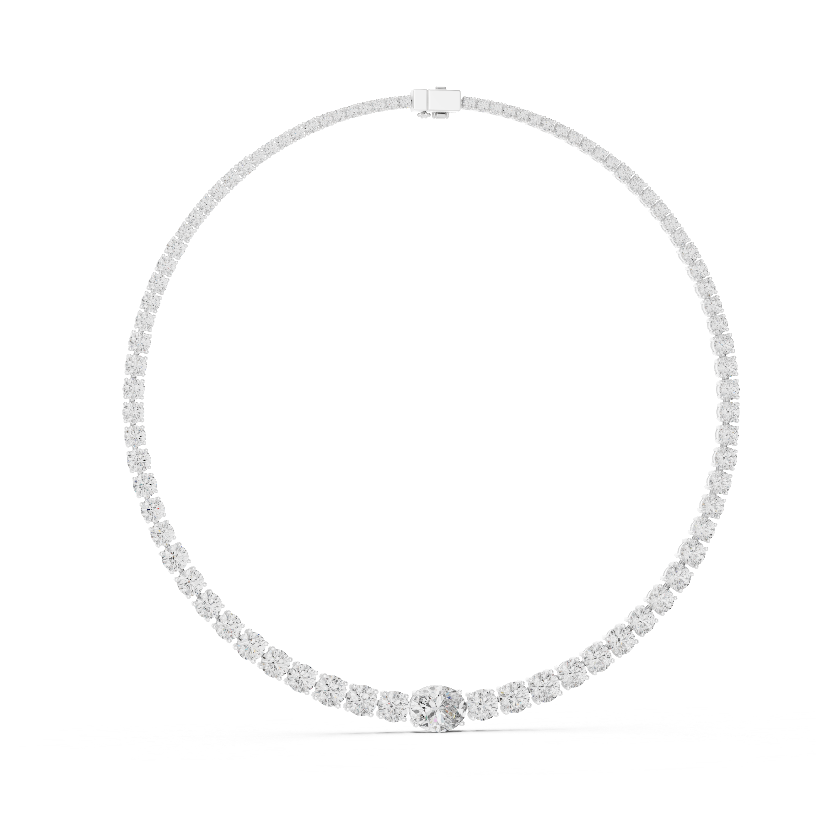 Elegant Lab-Grown Diamond Tennis Necklace in 14K/18K Gold