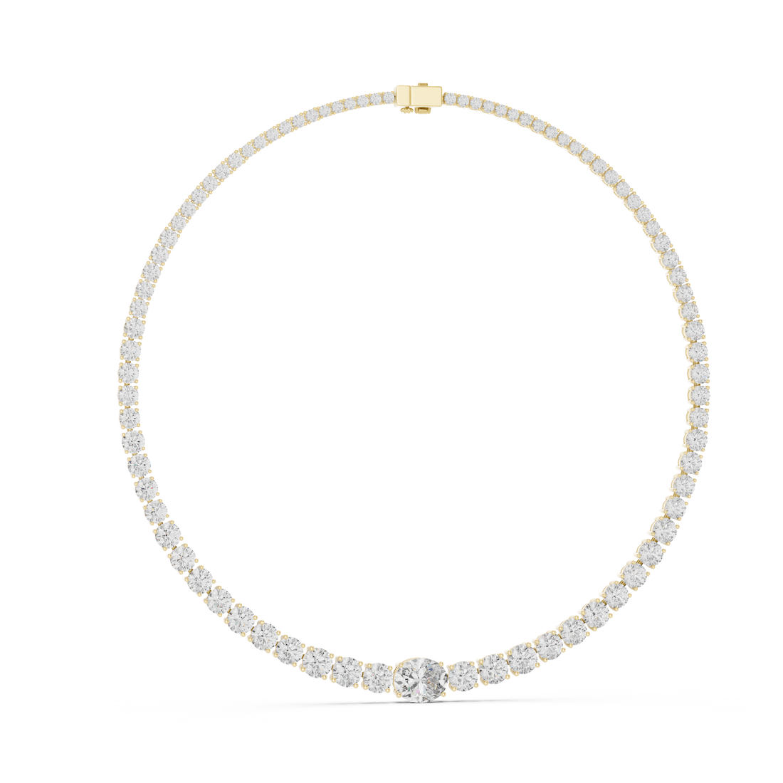 Elegant Lab-Grown Diamond Tennis Necklace in 14K/18K Gold