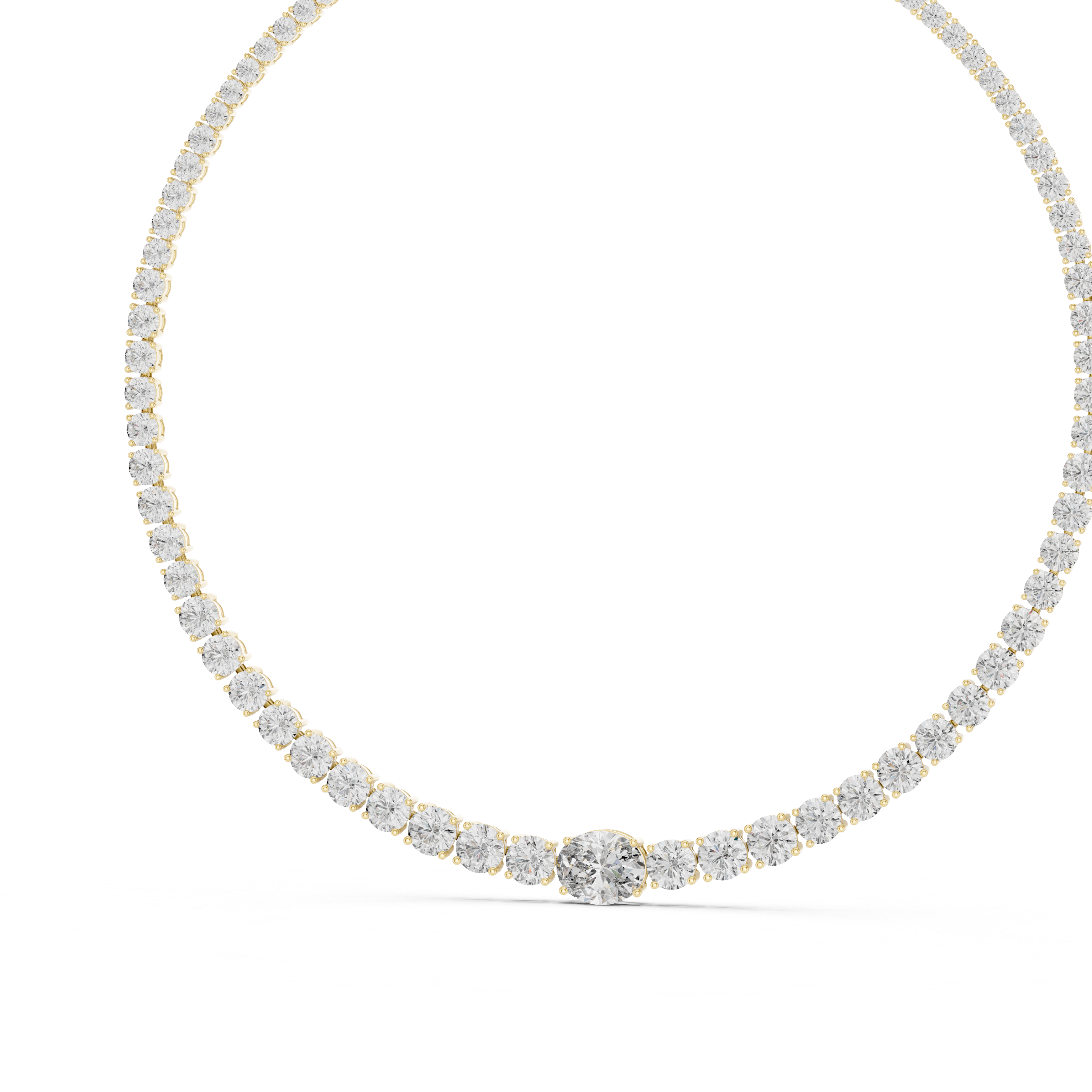 Elegant Lab-Grown Diamond Tennis Necklace in 14K/18K Gold