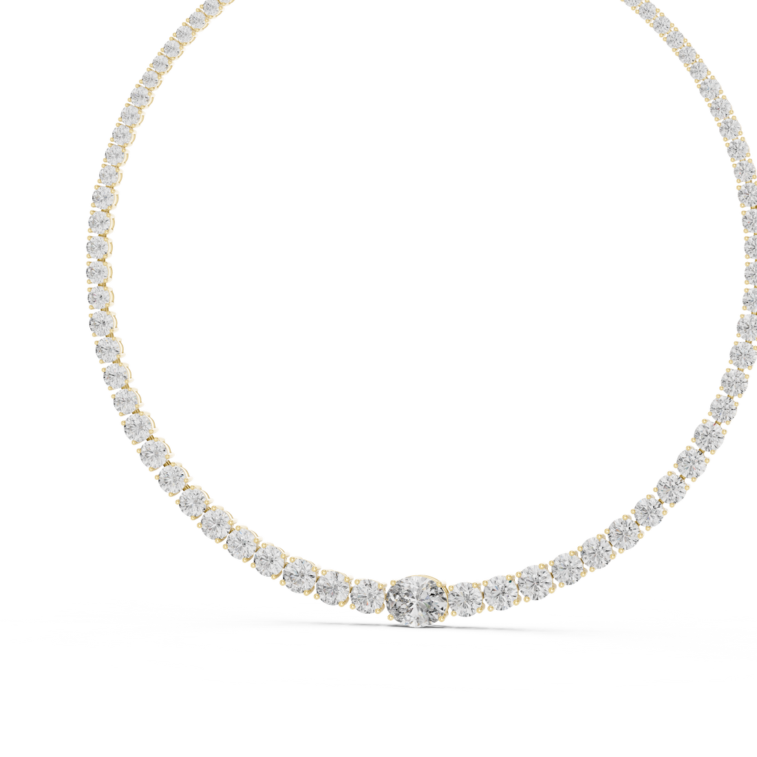 Elegant Lab-Grown Diamond Tennis Necklace in 14K/18K Gold