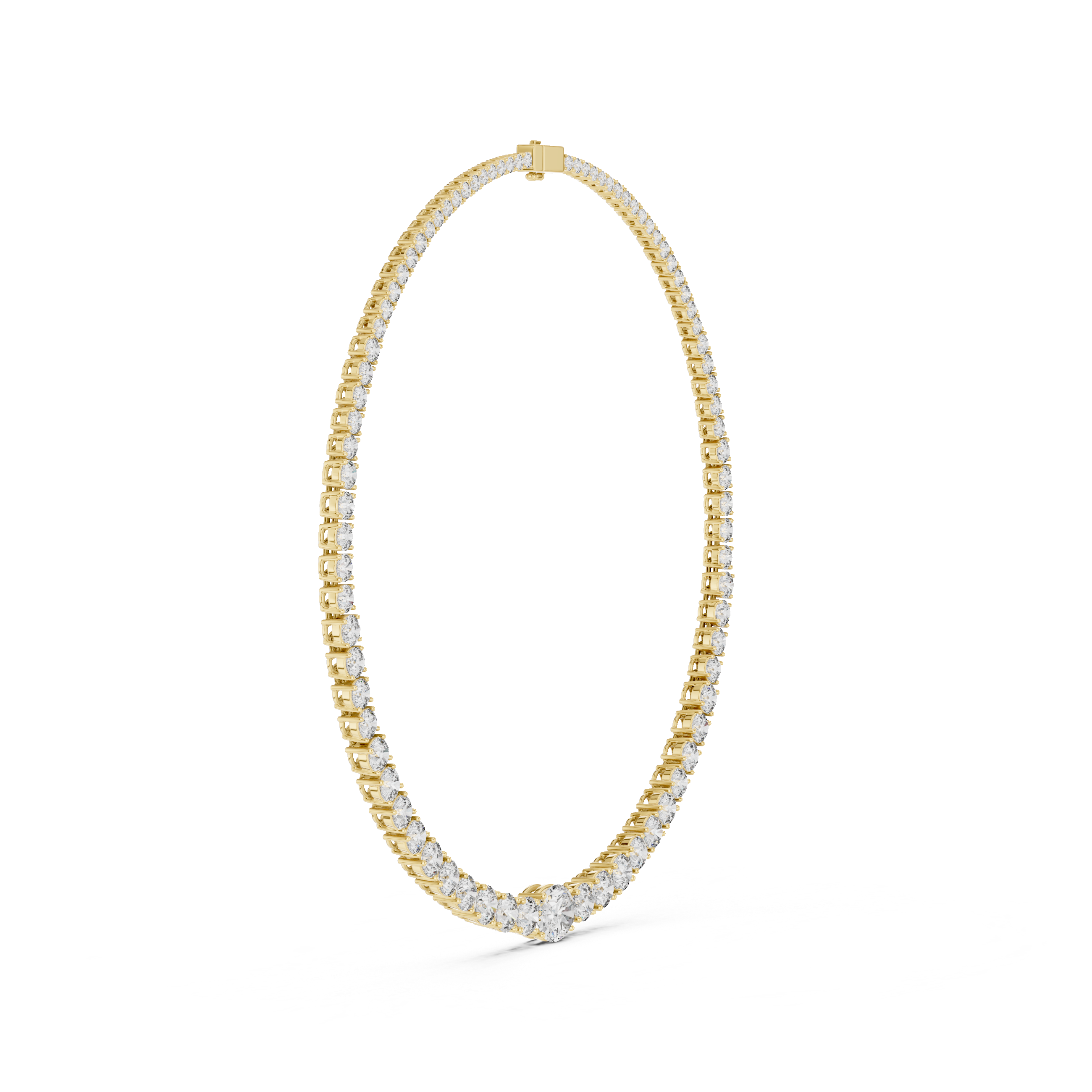 Elegant Lab-Grown Diamond Tennis Necklace in 14K/18K Gold