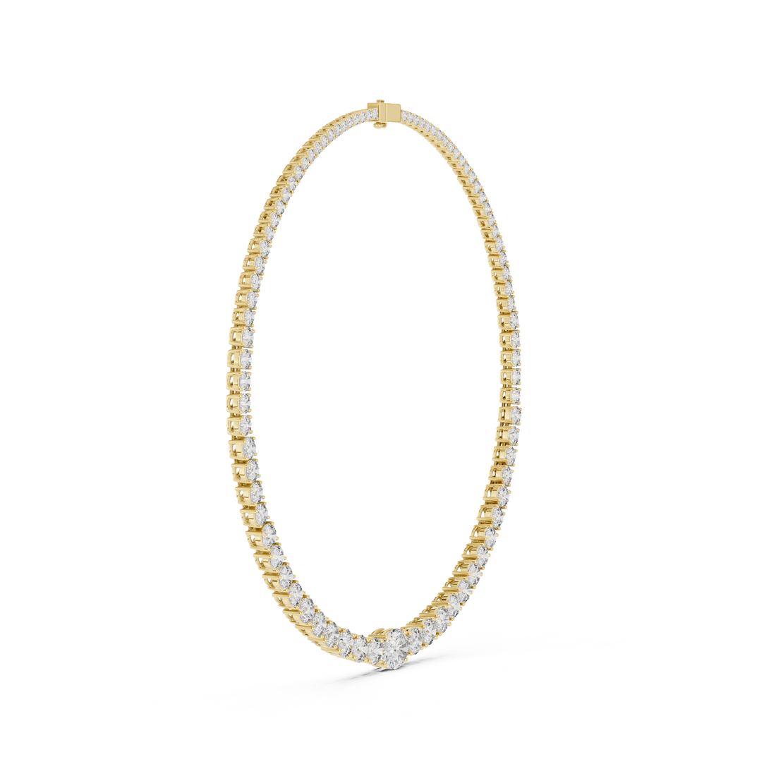Elegant Lab-Grown Diamond Tennis Necklace in 14K/18K Gold