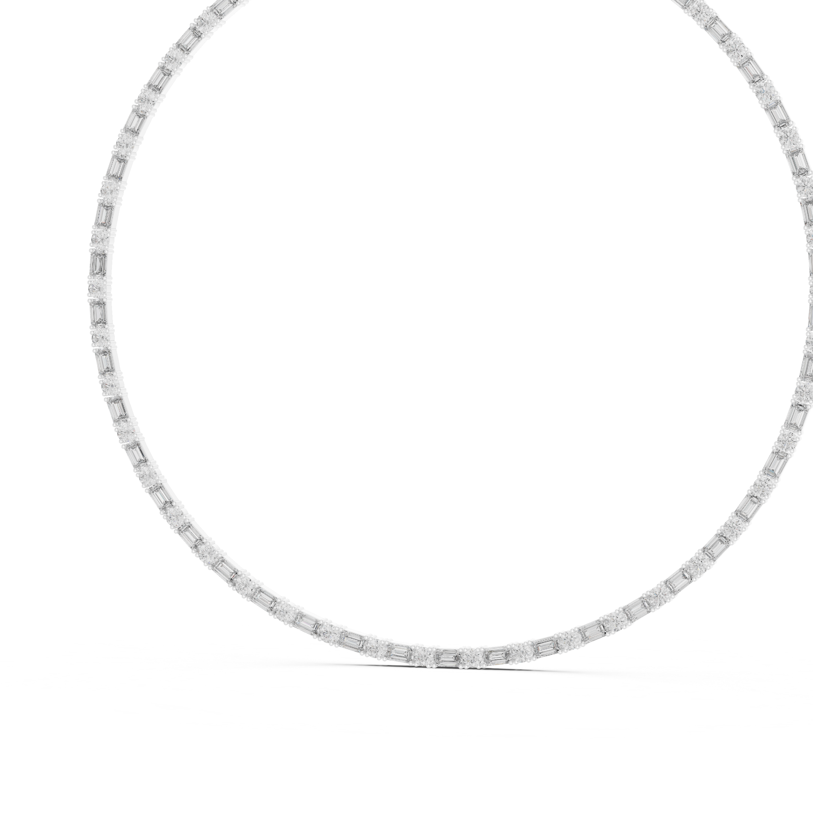 Classic Lab-Grown Diamond Tennis Necklace in 14K/18K Gold