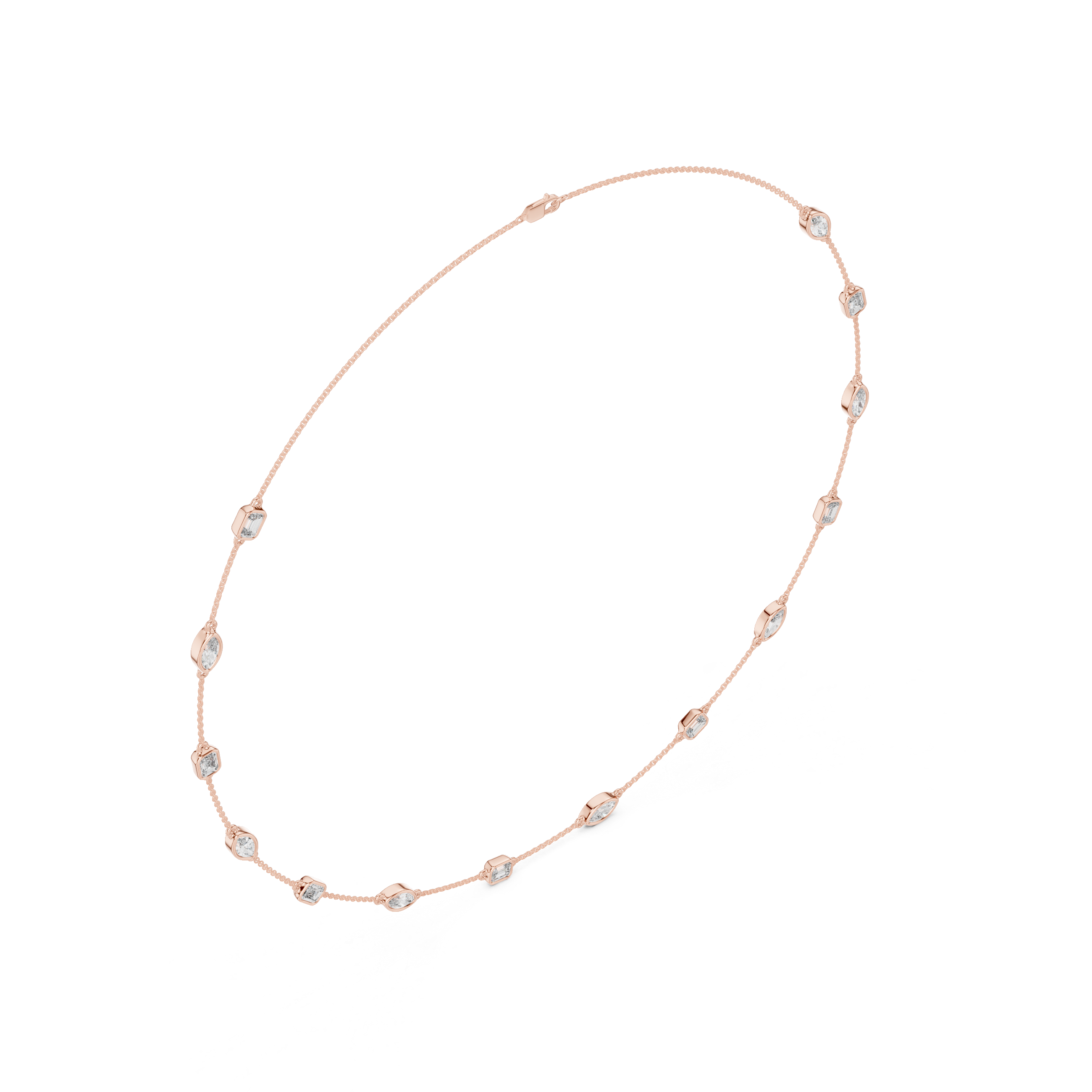 Radiant Lab-Grown Diamond Necklace in Premium 14K/18K Gold