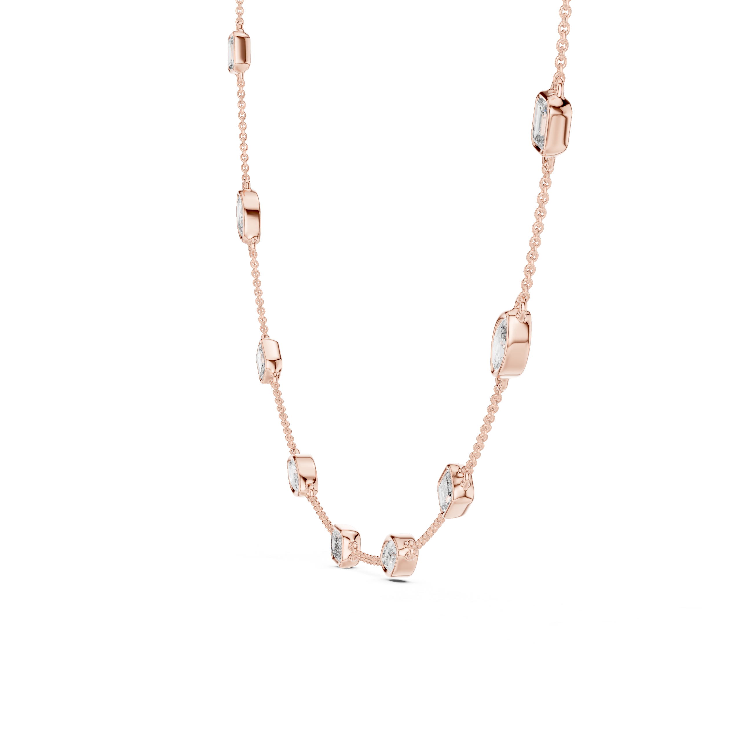 Radiant Lab-Grown Diamond Necklace in Premium 14K/18K Gold