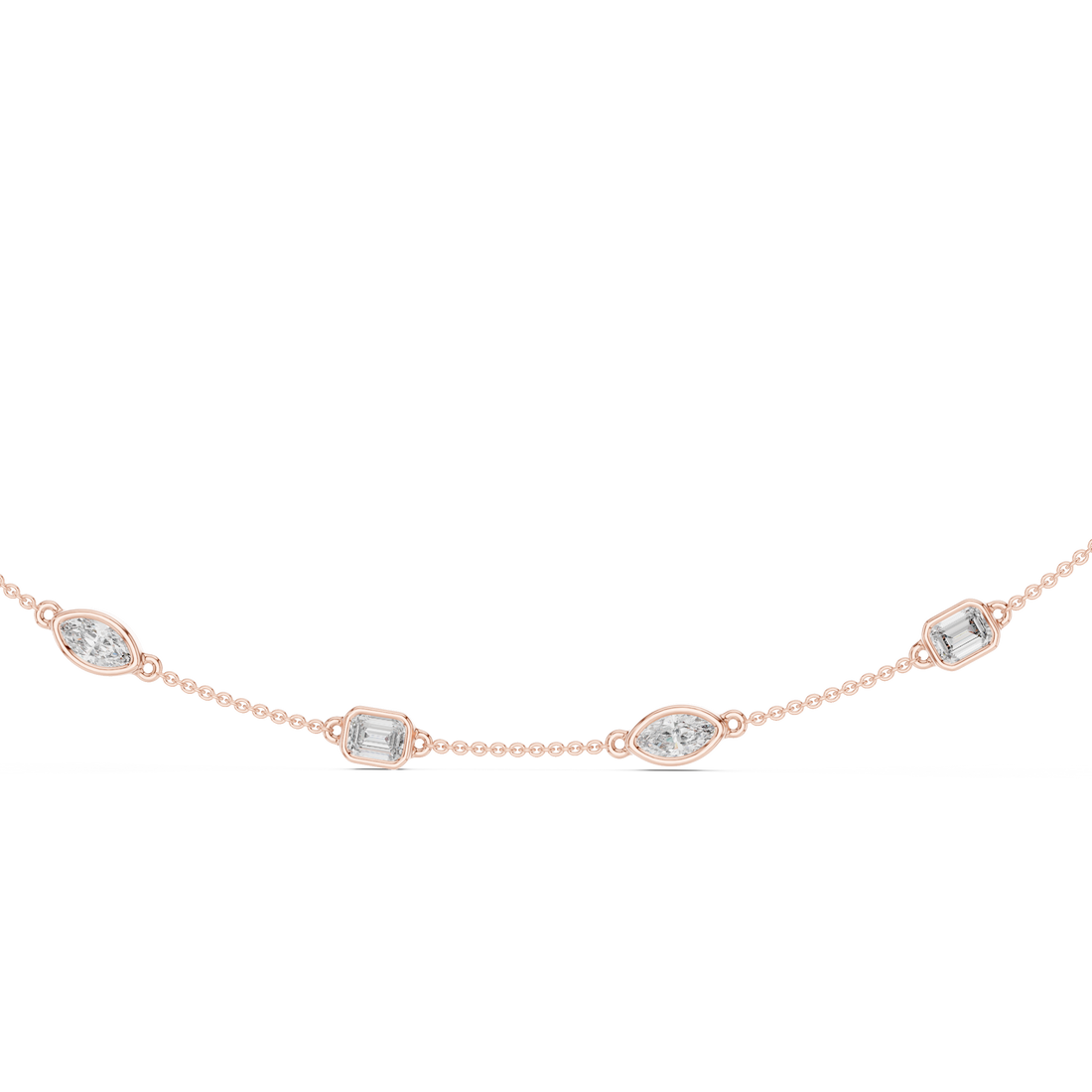 Radiant Lab-Grown Diamond Necklace in Premium 14K/18K Gold