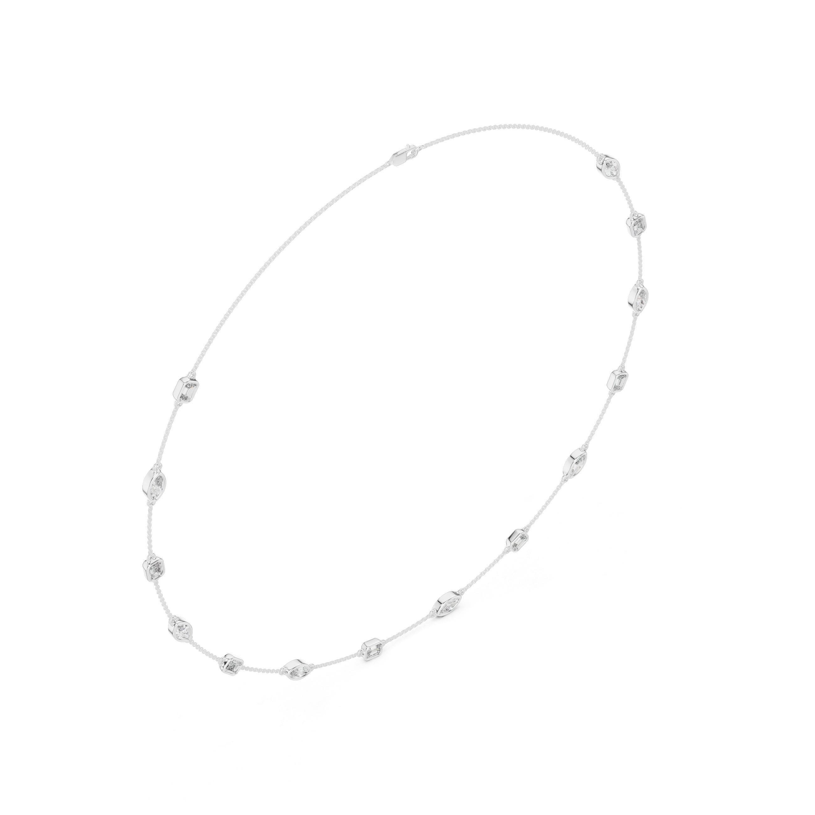 Radiant Lab-Grown Diamond Necklace in Premium 14K/18K Gold