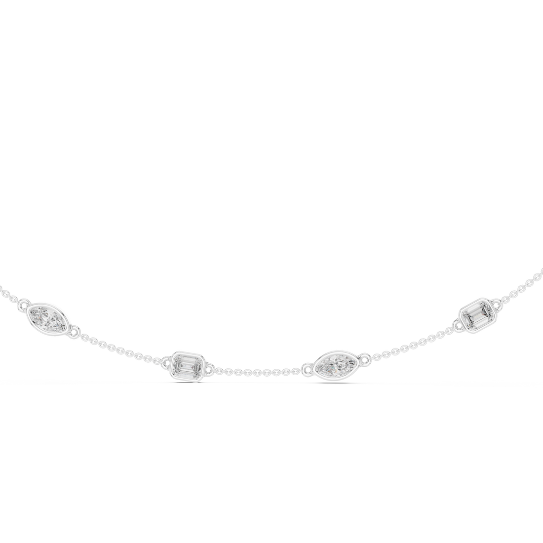 Radiant Lab-Grown Diamond Necklace in Premium 14K/18K Gold