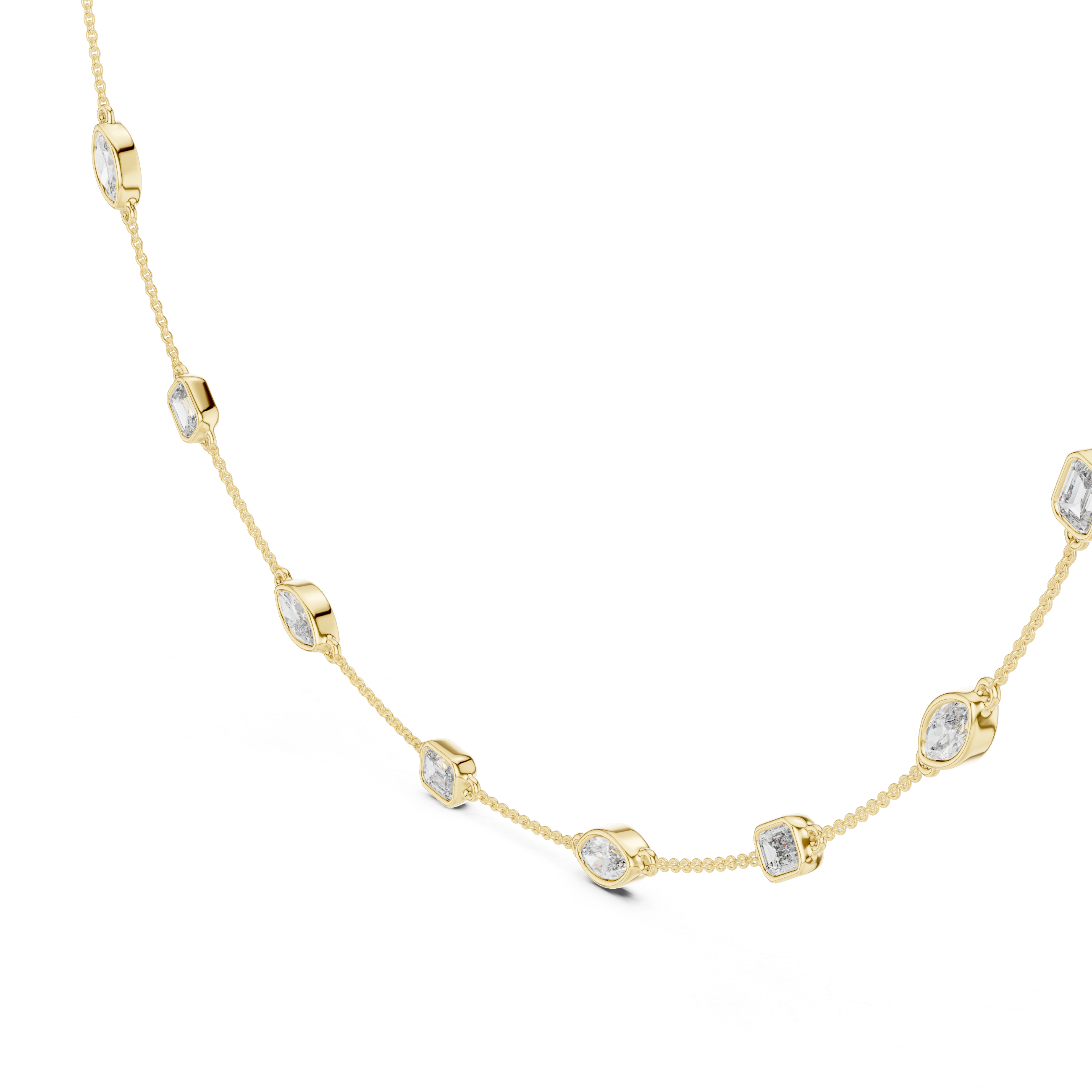Radiant Lab-Grown Diamond Necklace in Premium 14K/18K Gold