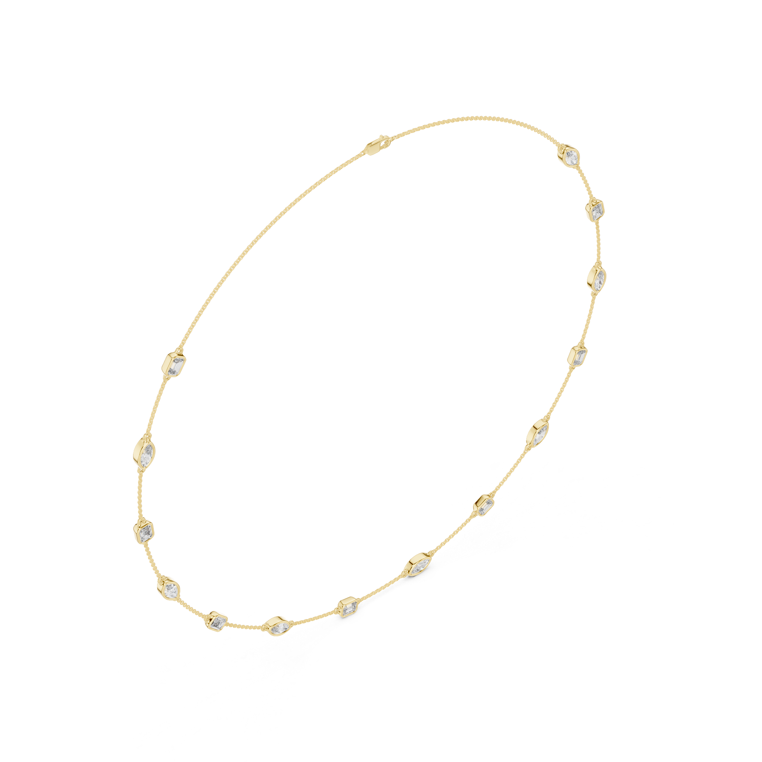 Radiant Lab-Grown Diamond Necklace in Premium 14K/18K Gold