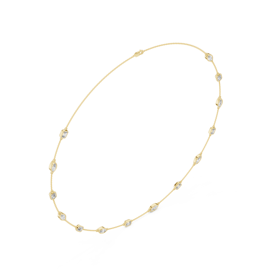 Radiant Lab-Grown Diamond Necklace in Premium 14K/18K Gold
