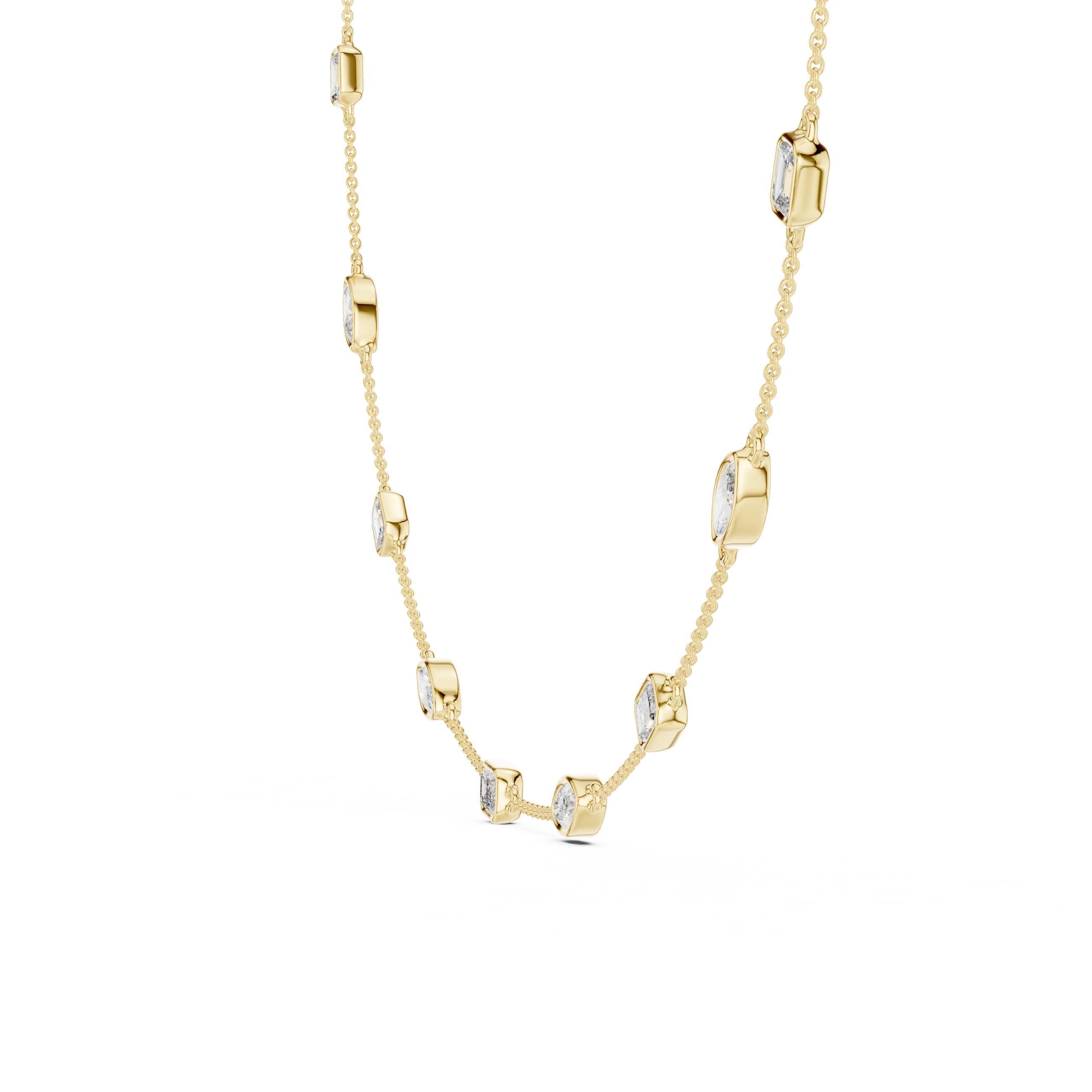 Radiant Lab-Grown Diamond Necklace in Premium 14K/18K Gold