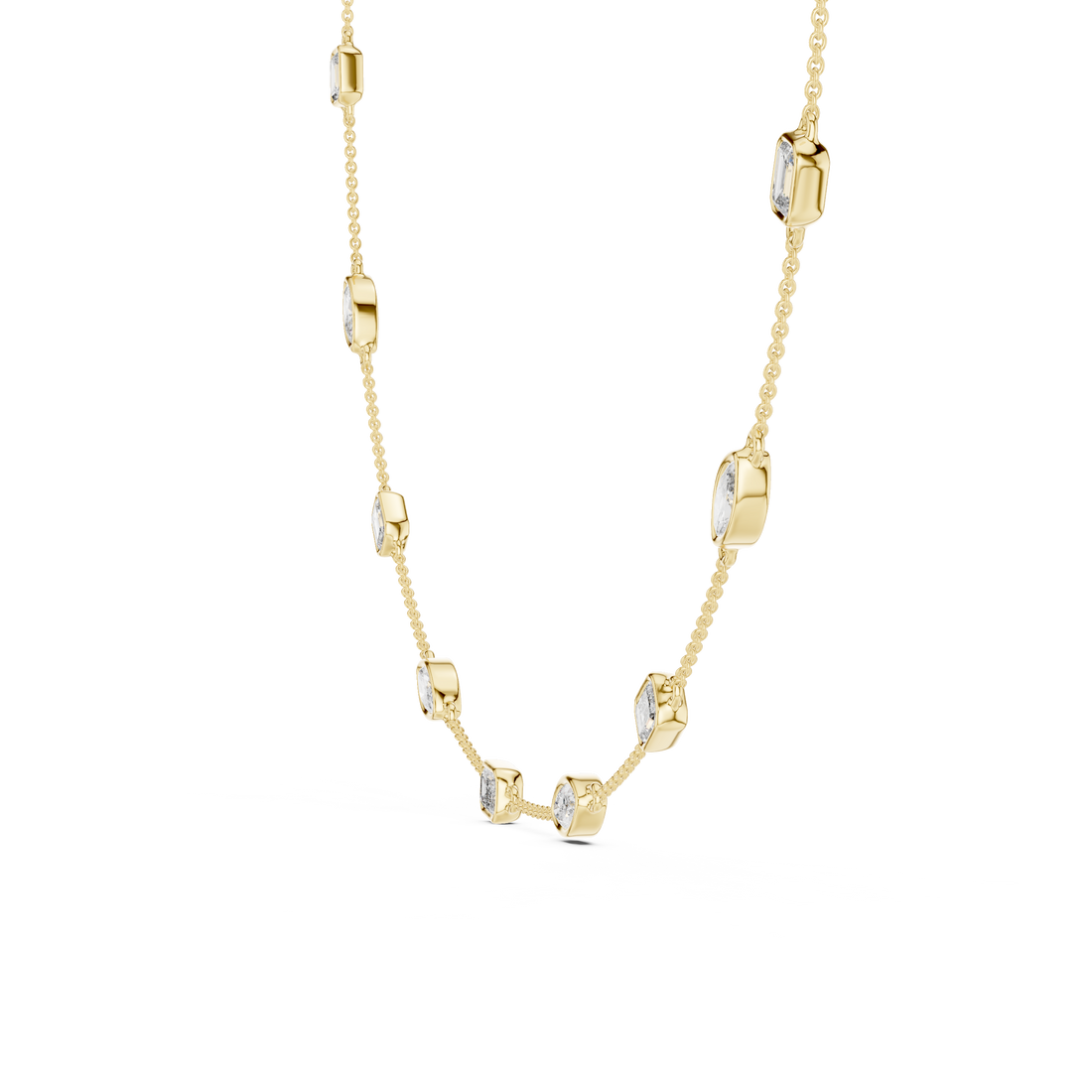 Radiant Lab-Grown Diamond Necklace in Premium 14K/18K Gold