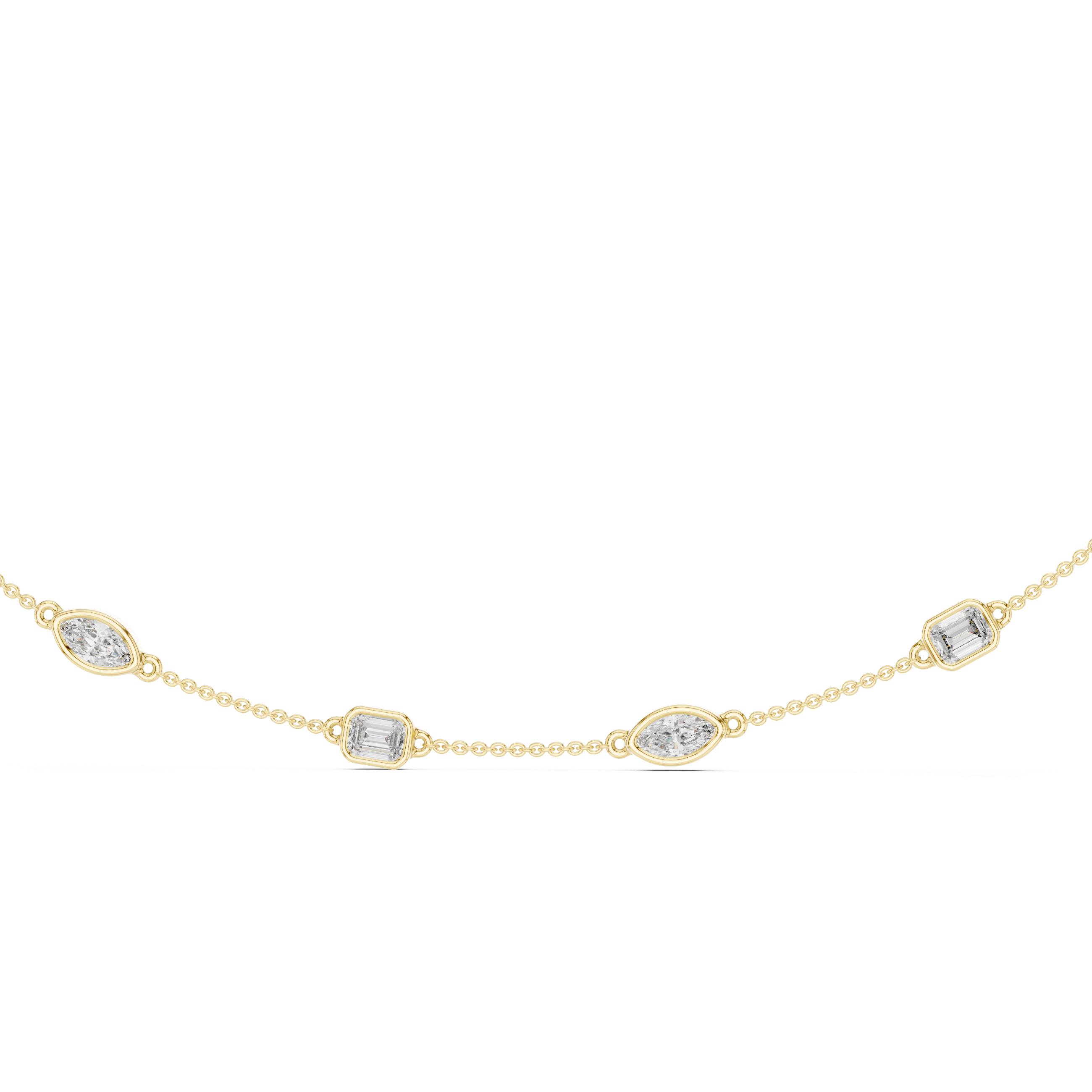 Radiant Lab-Grown Diamond Necklace in Premium 14K/18K Gold