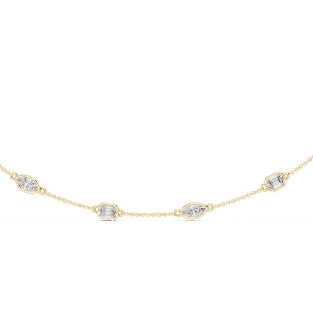 Radiant Lab-Grown Diamond Necklace in Premium 14K/18K Gold