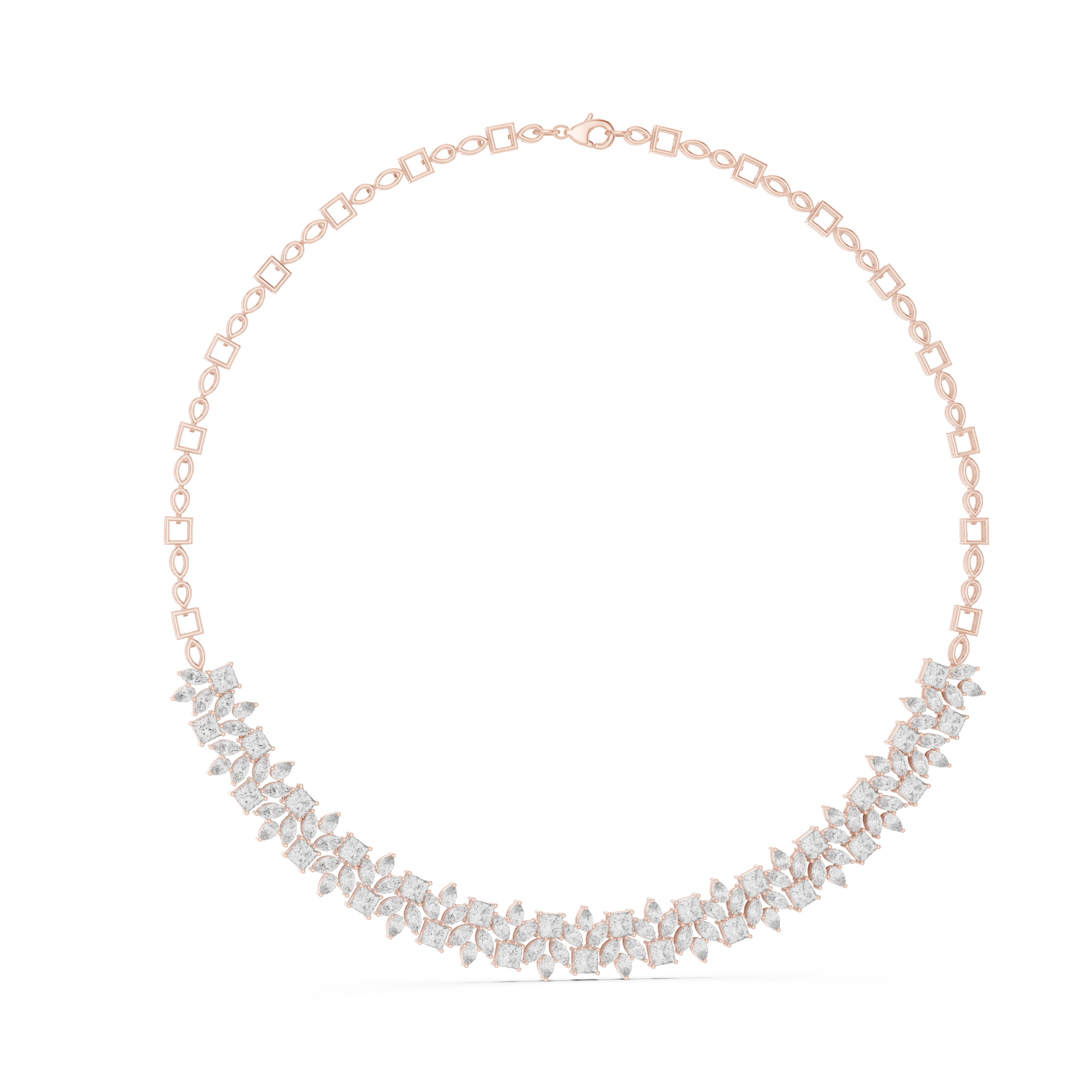 Floral Radiance Lab-Grown Diamond Necklace in 14K/18K Gold