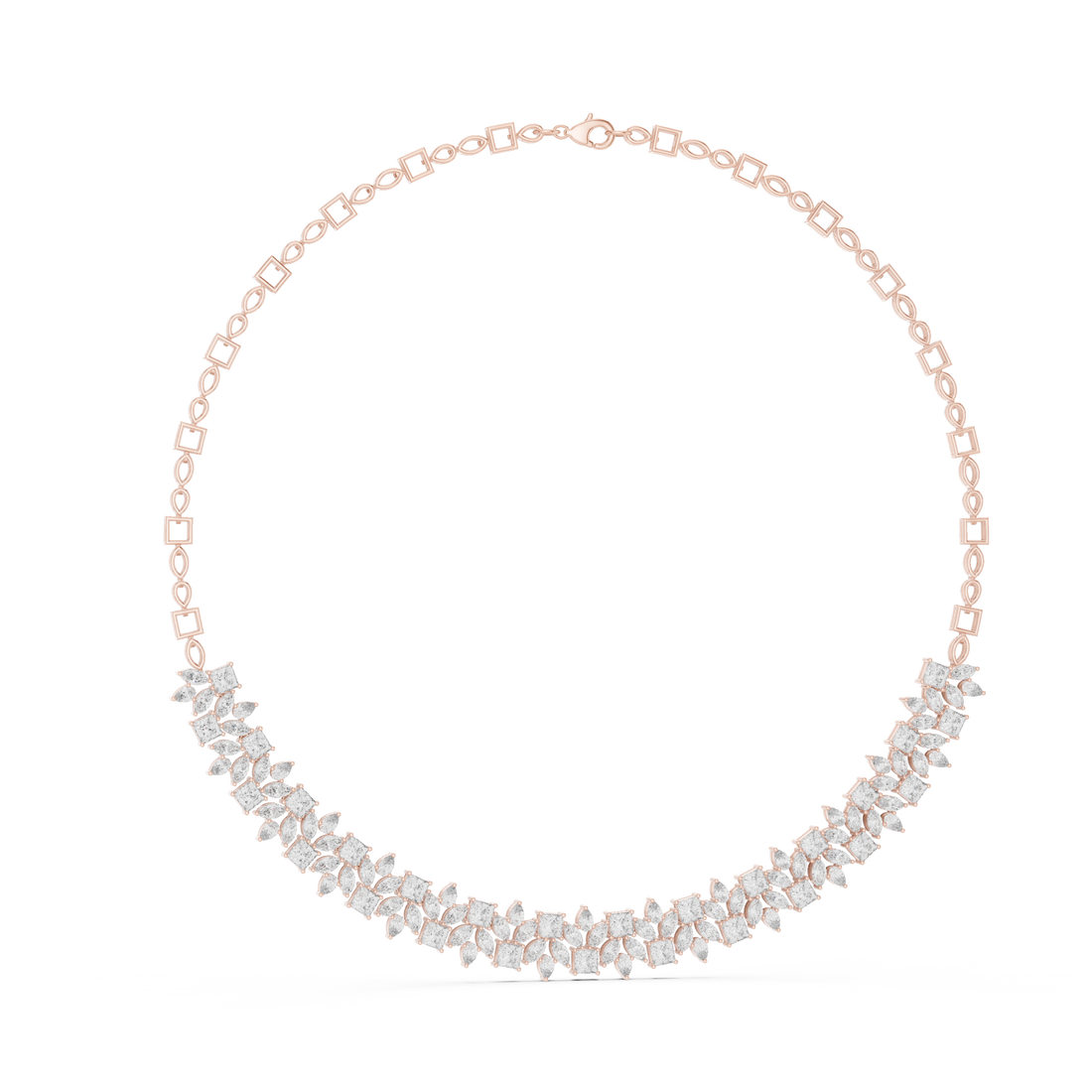 Floral Radiance Lab-Grown Diamond Necklace in 14K/18K Gold