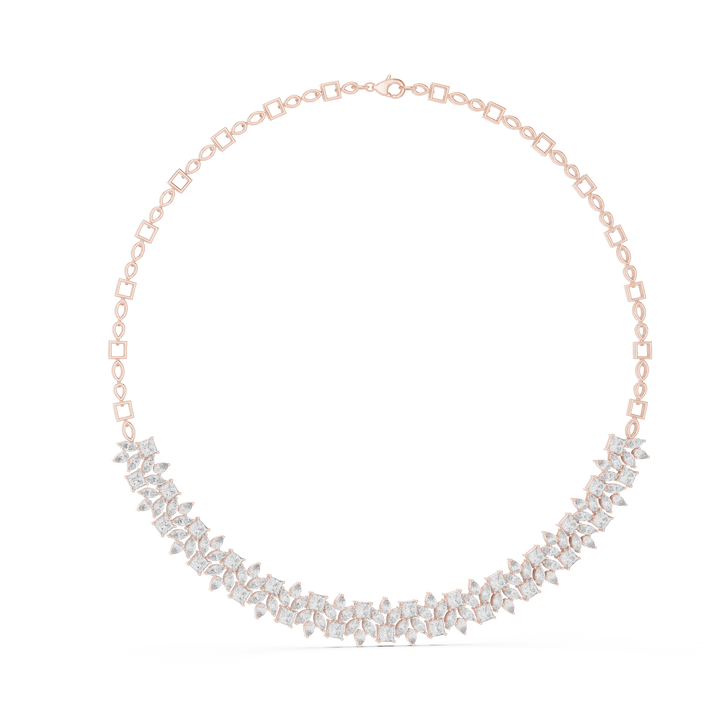 Floral Radiance Lab-Grown Diamond Necklace in 14K/18K Gold