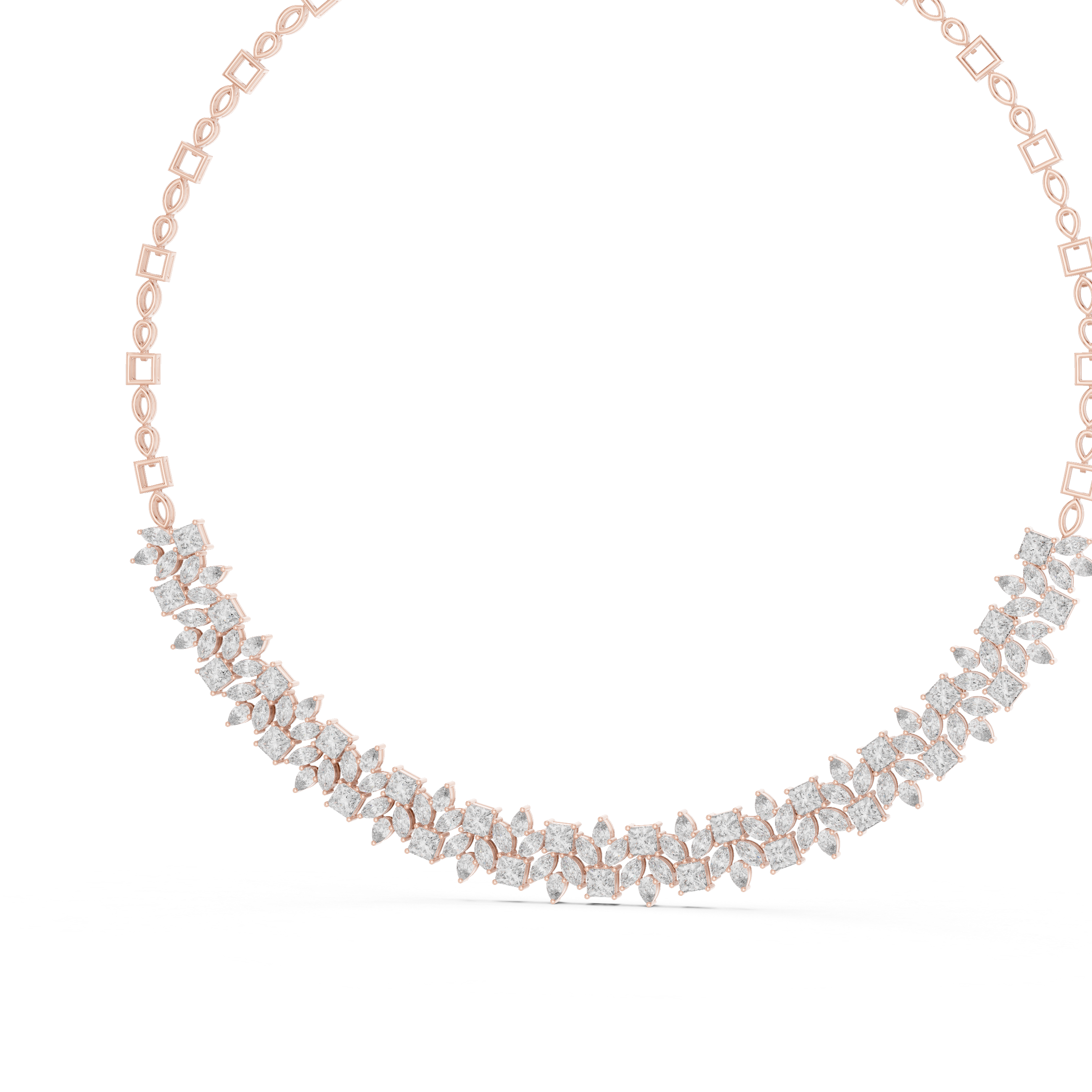 Floral Radiance Lab-Grown Diamond Necklace in 14K/18K Gold