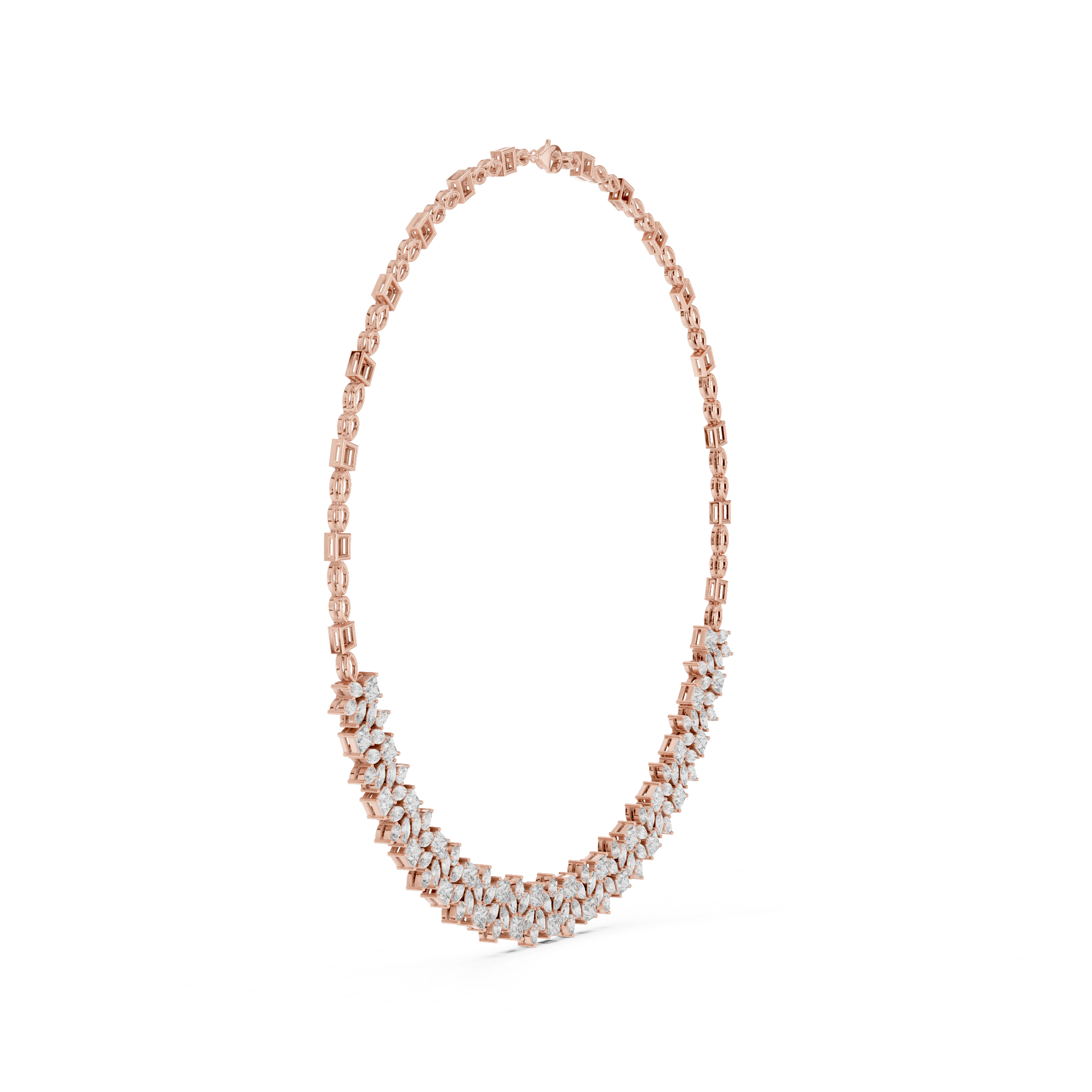 Floral Radiance Lab-Grown Diamond Necklace in 14K/18K Gold