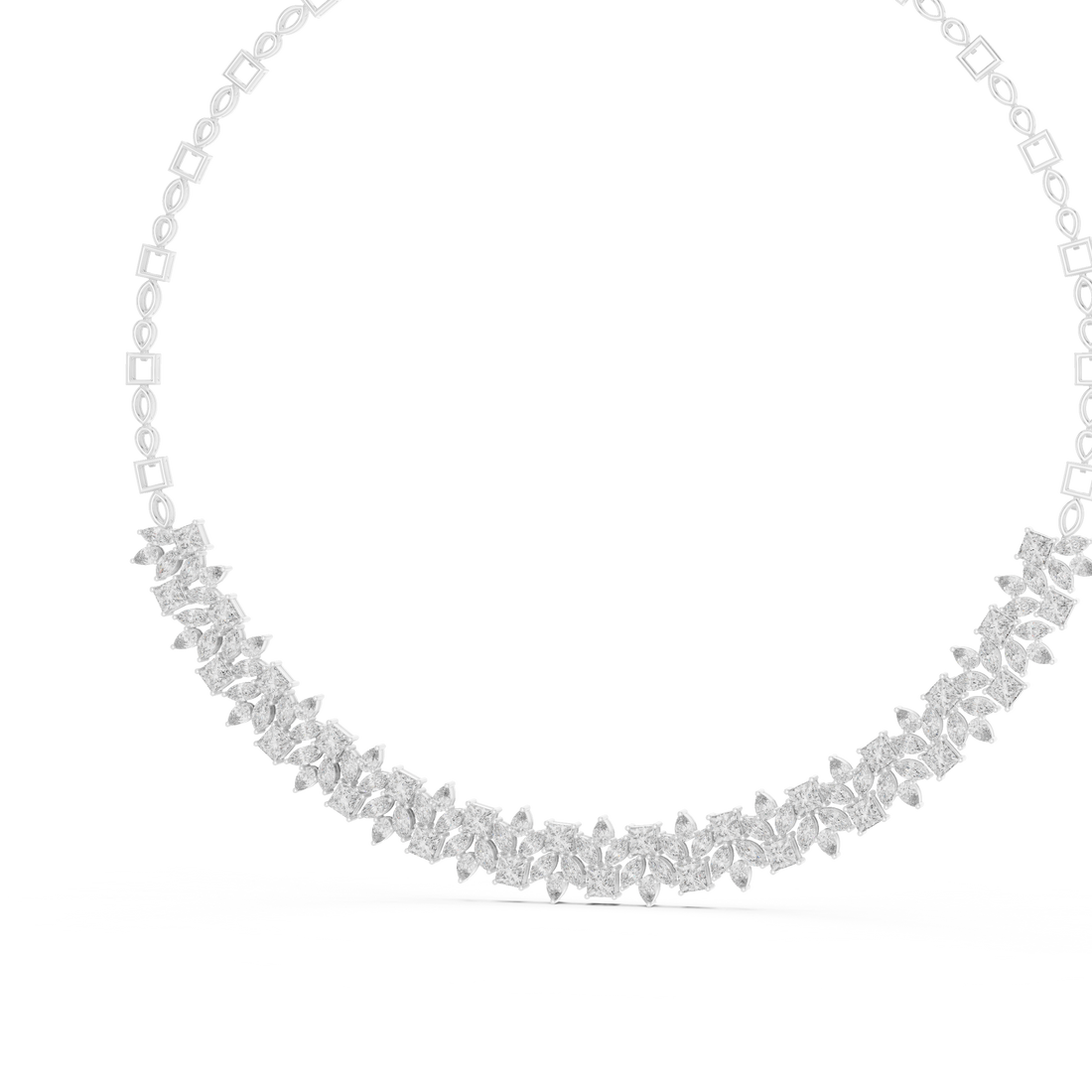 Floral Radiance Lab-Grown Diamond Necklace in 14K/18K Gold