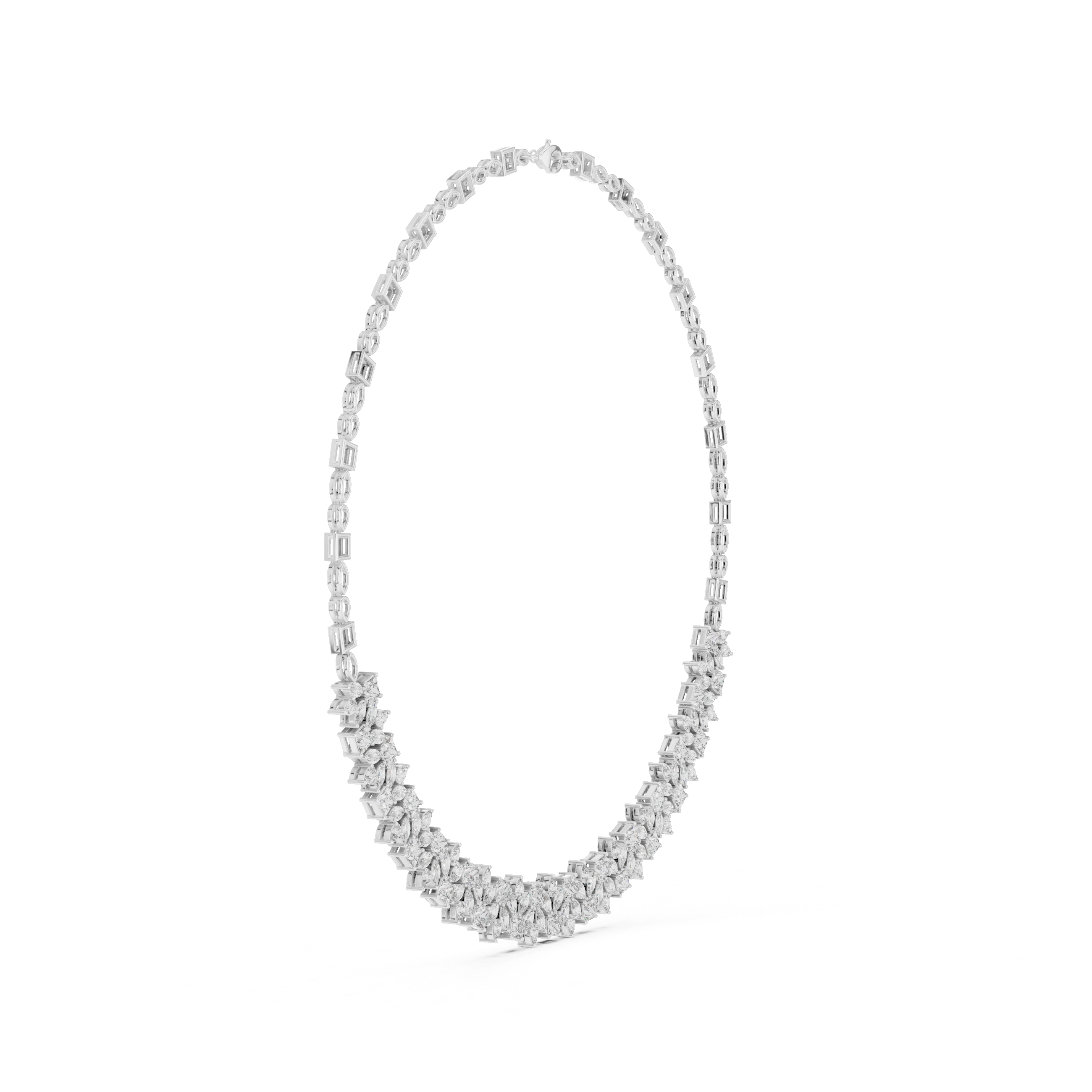 Floral Radiance Lab-Grown Diamond Necklace in 14K/18K Gold