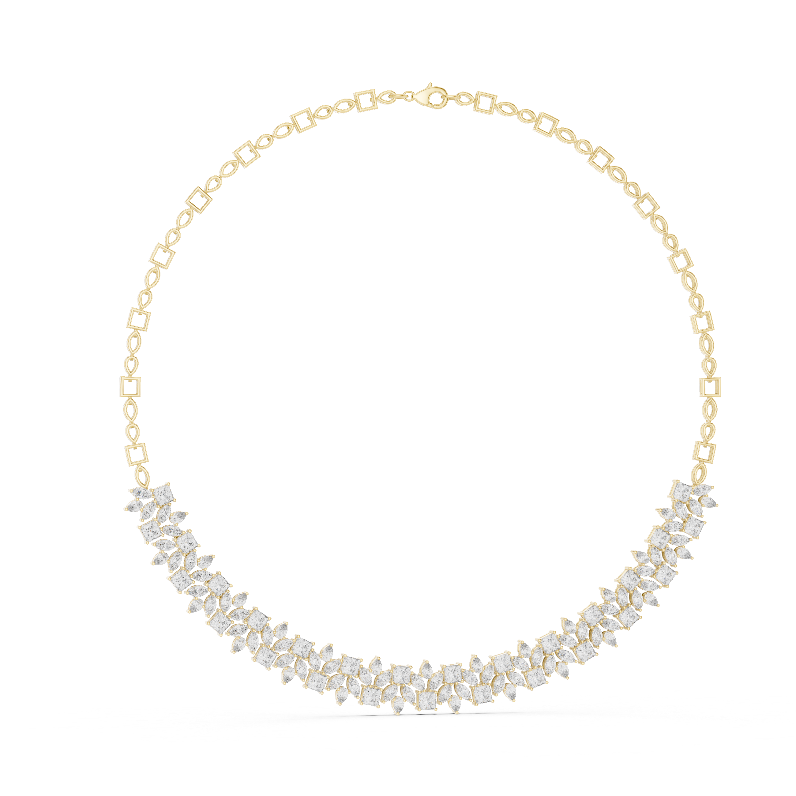 Floral Radiance Lab-Grown Diamond Necklace in 14K/18K Gold