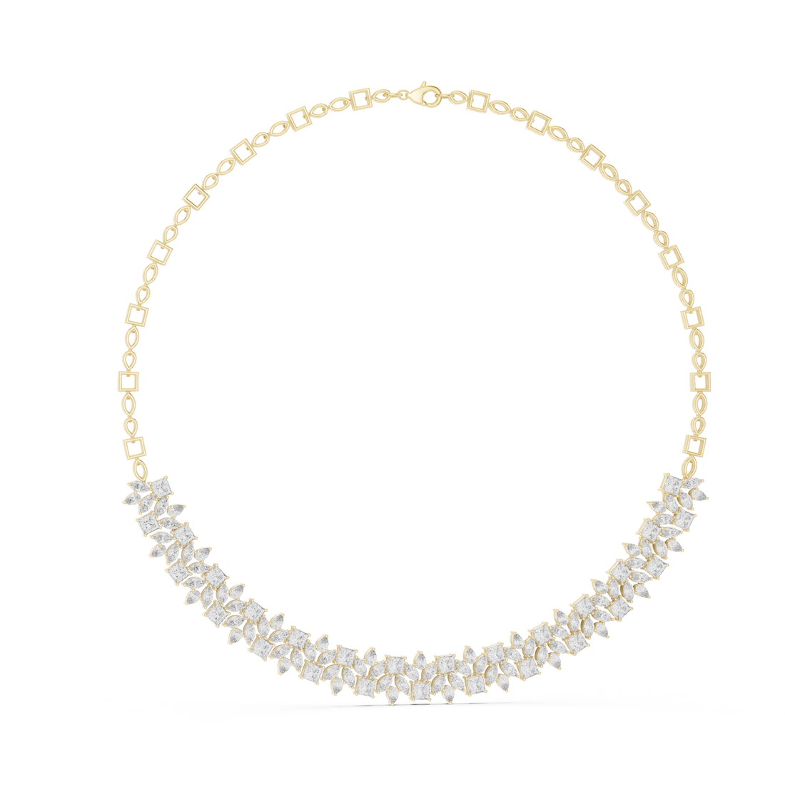 Floral Radiance Lab-Grown Diamond Necklace in 14K/18K Gold