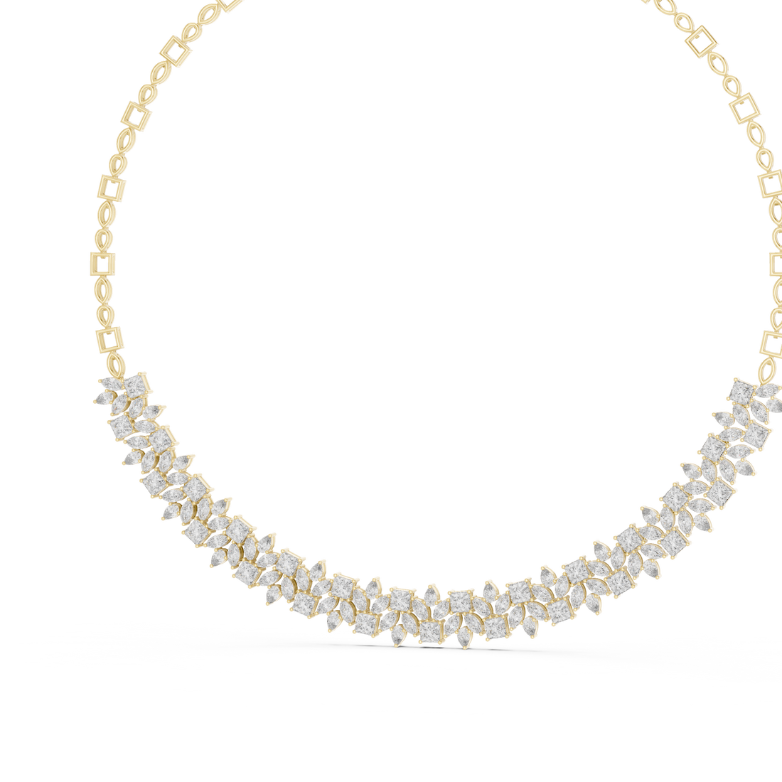 Floral Radiance Lab-Grown Diamond Necklace in 14K/18K Gold