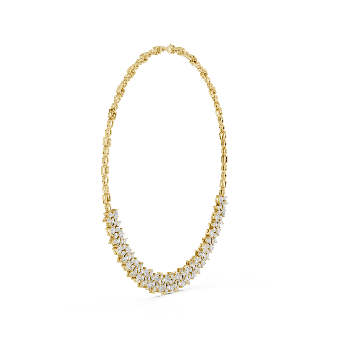 Floral Radiance Lab-Grown Diamond Necklace in 14K/18K Gold