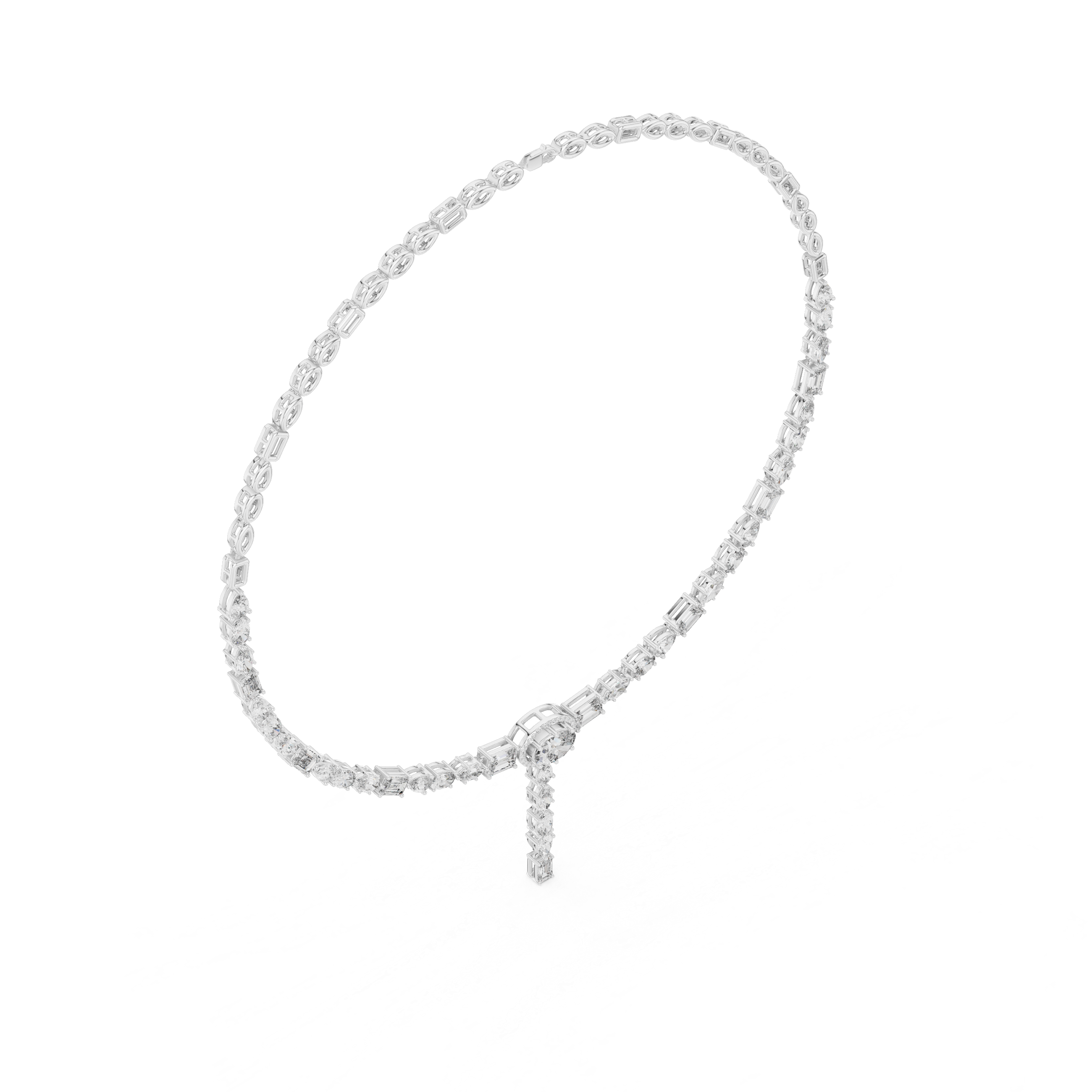 Rose Gold Lab-Grown Diamond Y-Style Necklace