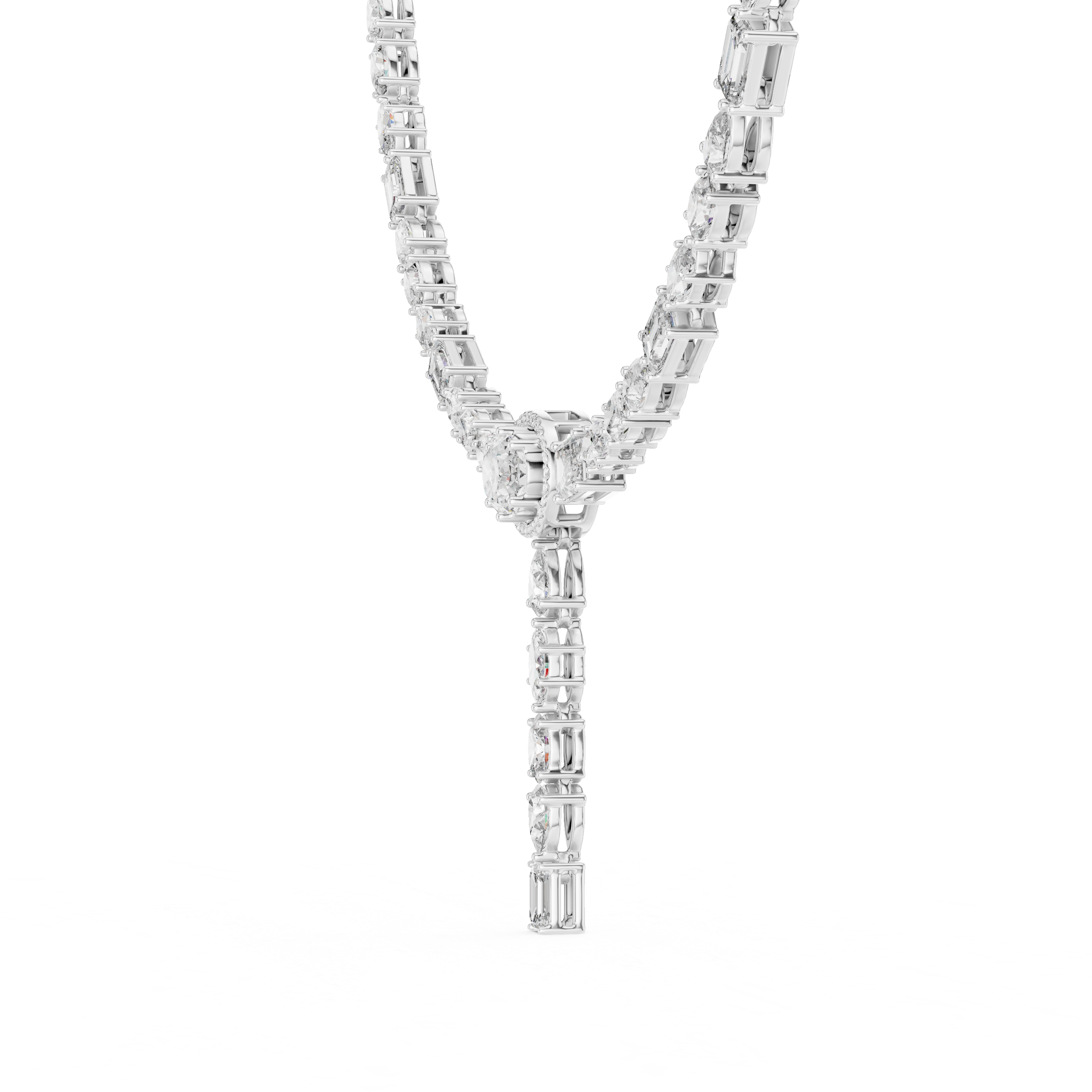Rose Gold Lab-Grown Diamond Y-Style Necklace