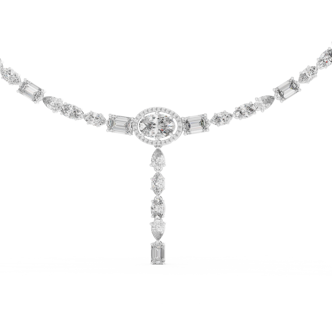 Rose Gold Lab-Grown Diamond Y-Style Necklace