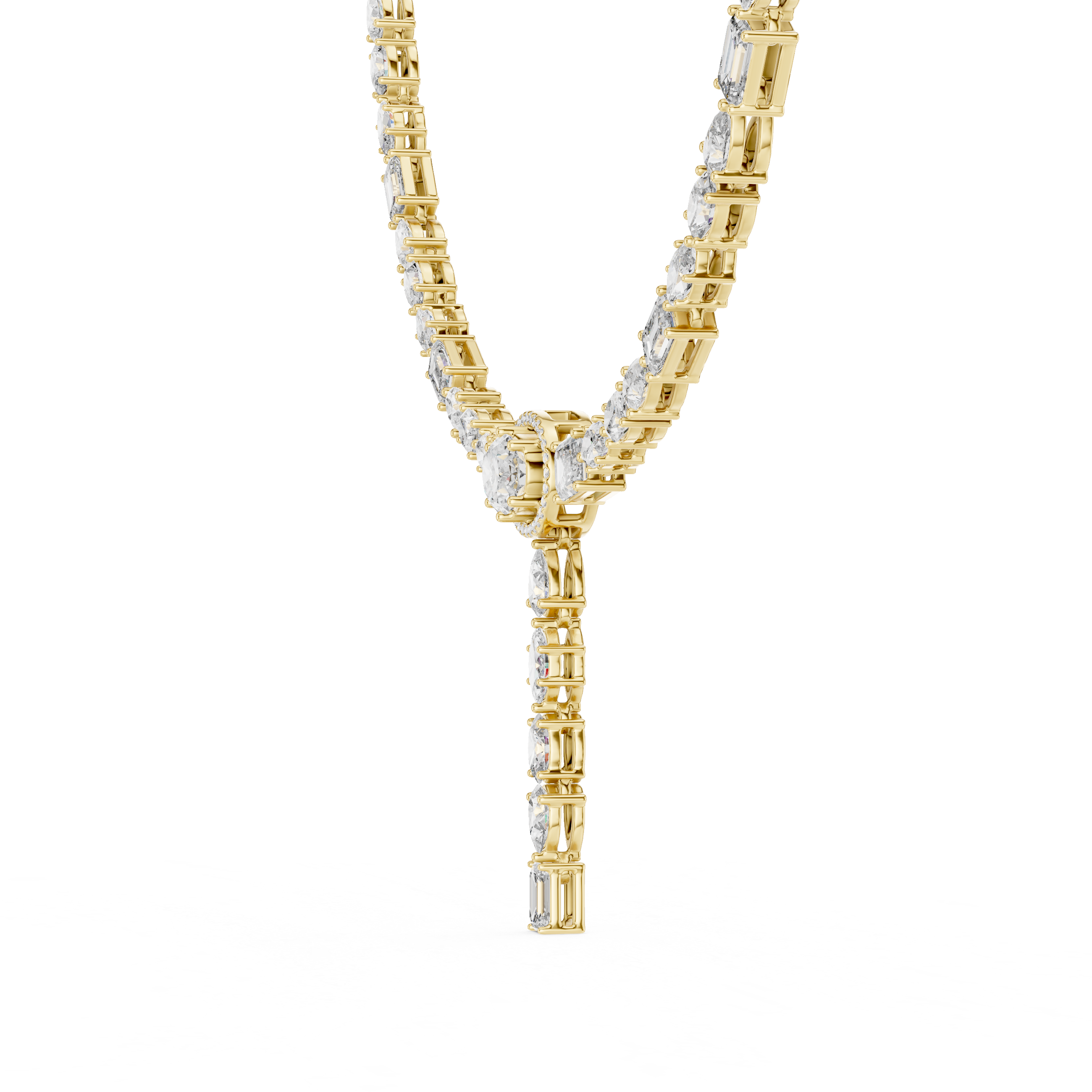 Rose Gold Lab-Grown Diamond Y-Style Necklace