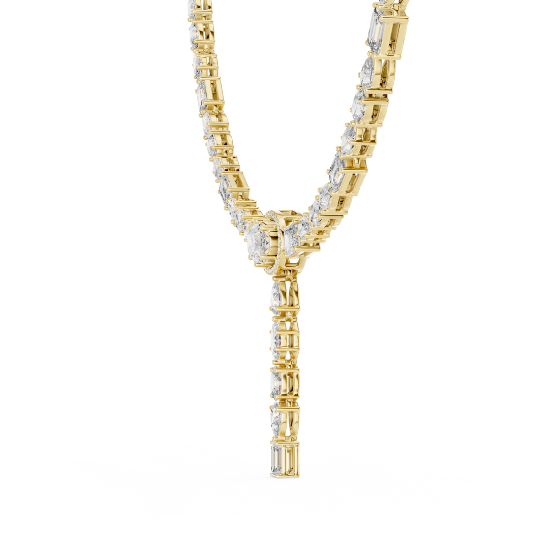 Rose Gold Lab-Grown Diamond Y-Style Necklace
