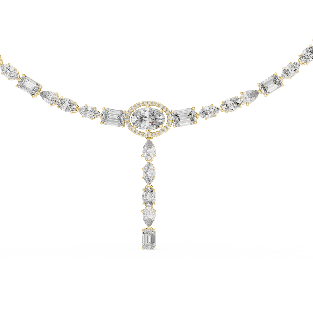 Rose Gold Lab-Grown Diamond Y-Style Necklace