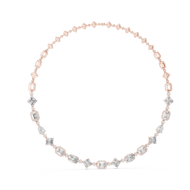 Geometric Lab-Grown Diamond Necklace in 14K & 18K Gold