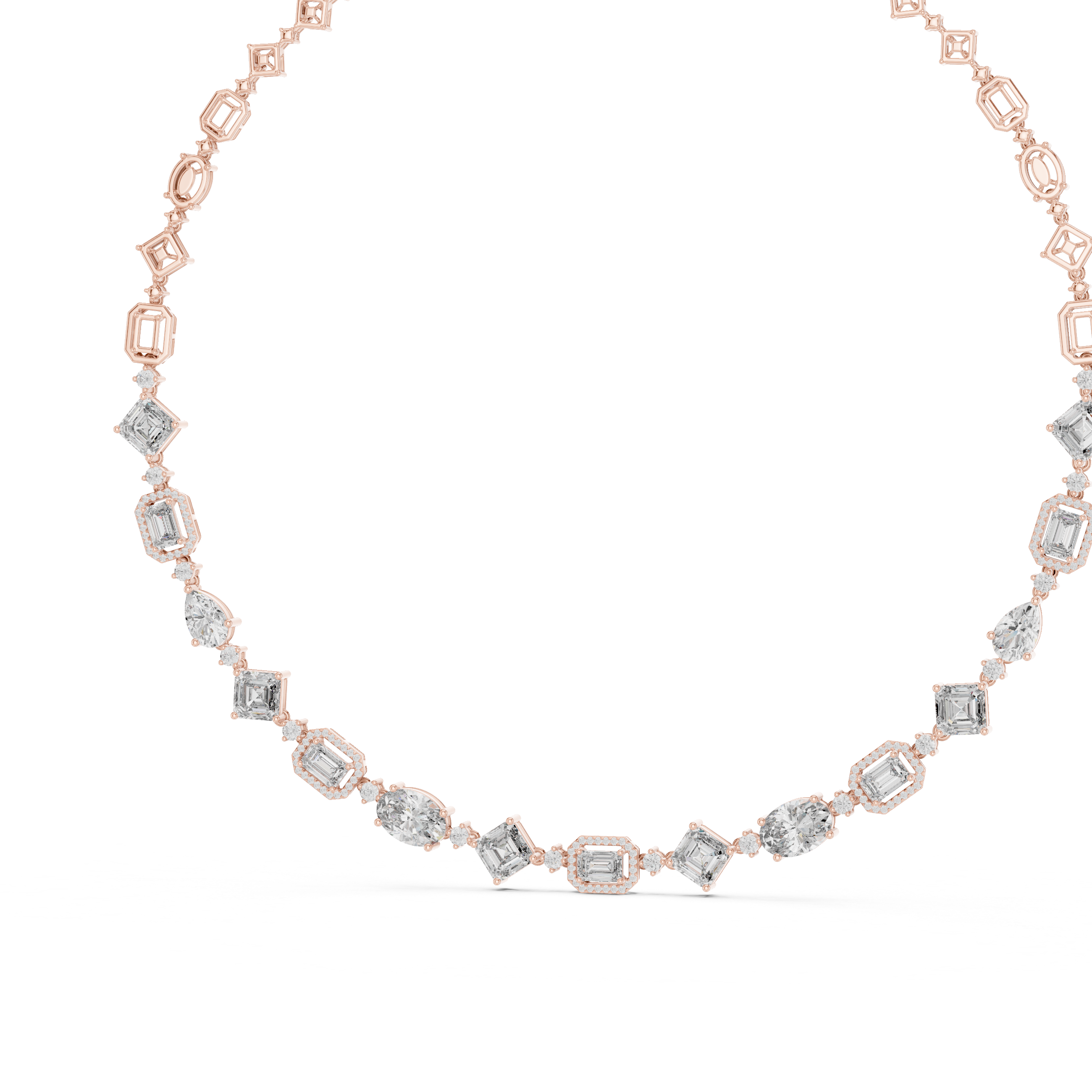 Geometric Lab-Grown Diamond Necklace in 14K & 18K Gold