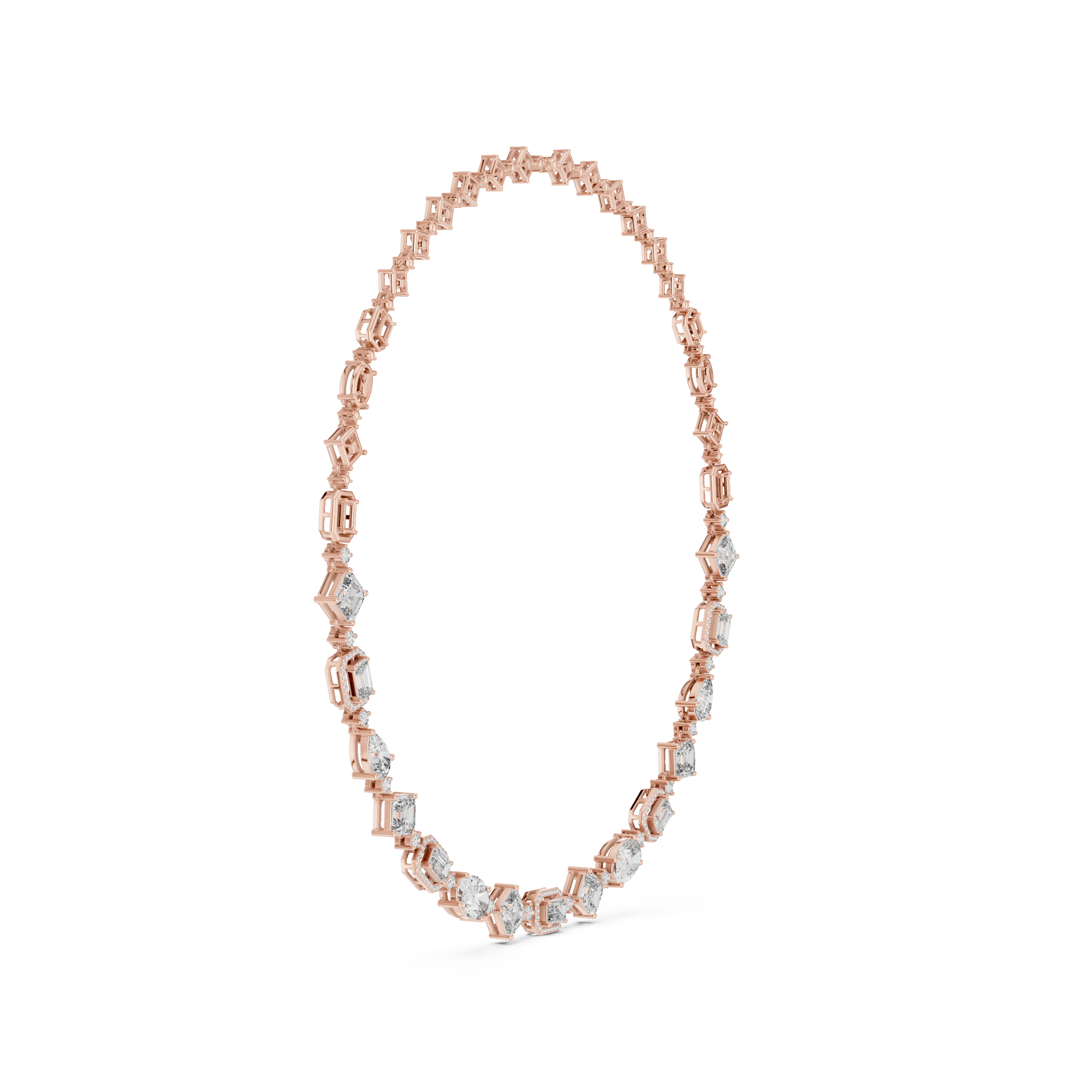 Geometric Lab-Grown Diamond Necklace in 14K & 18K Gold