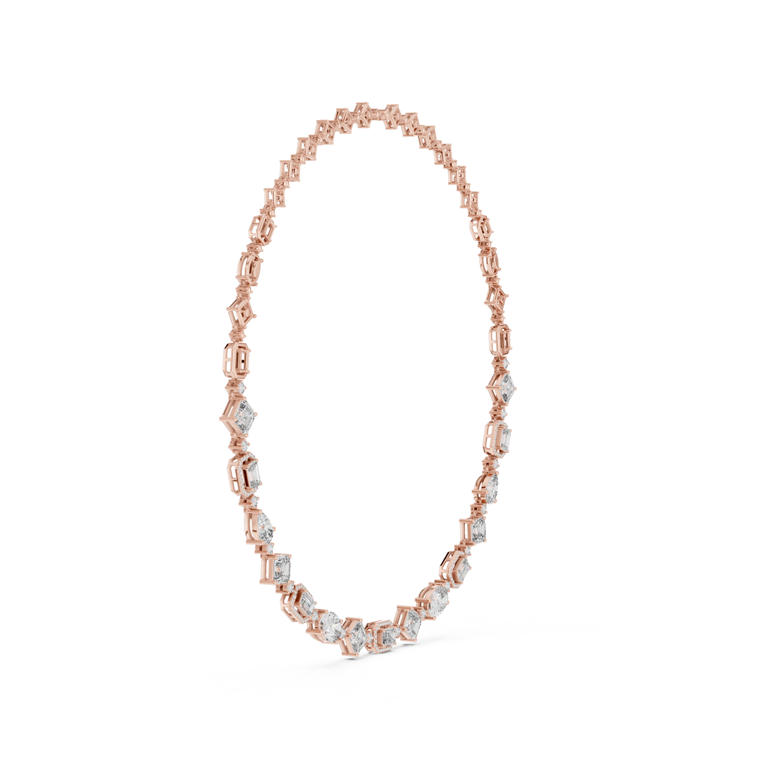 Geometric Lab-Grown Diamond Necklace in 14K & 18K Gold