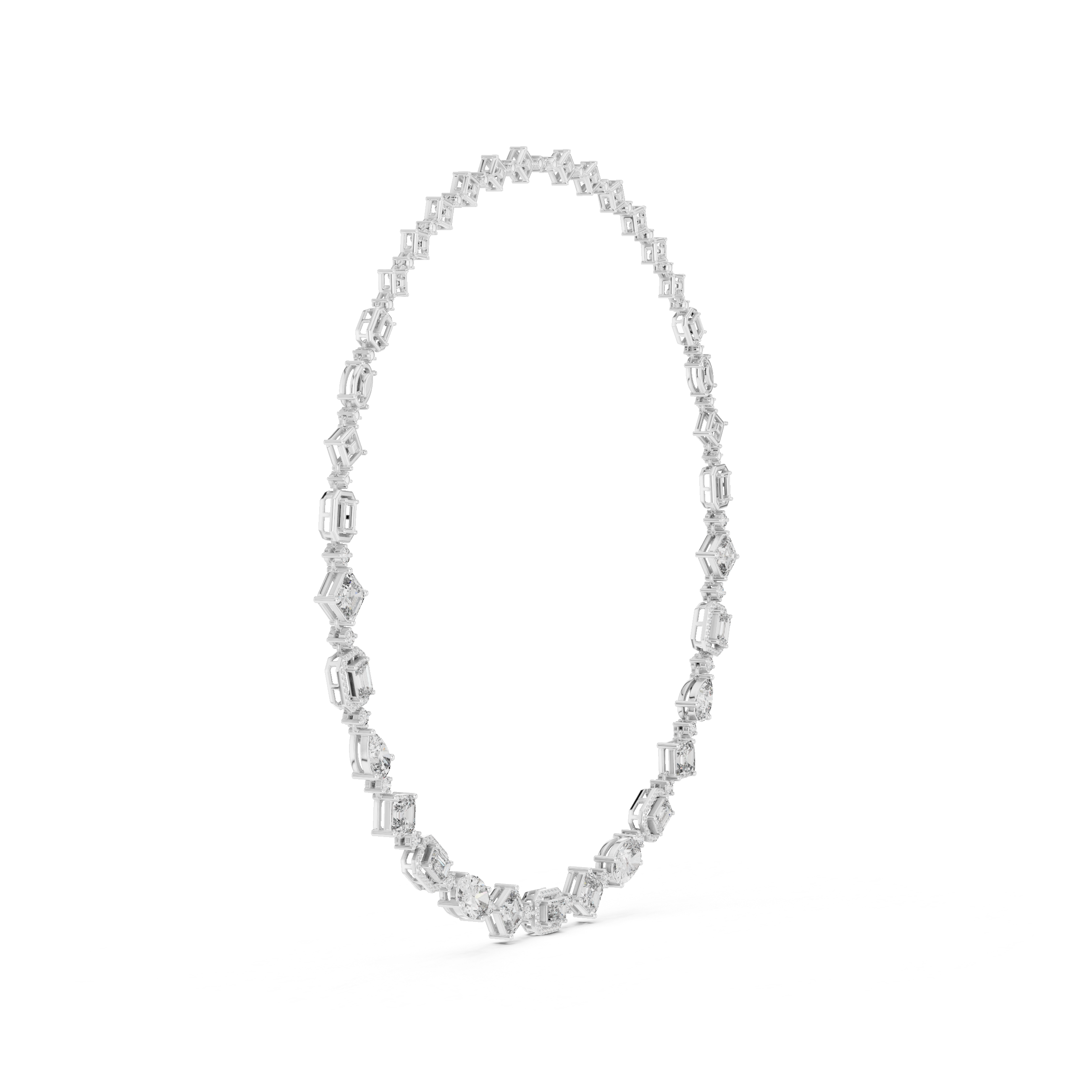 Geometric Lab-Grown Diamond Necklace in 14K & 18K Gold