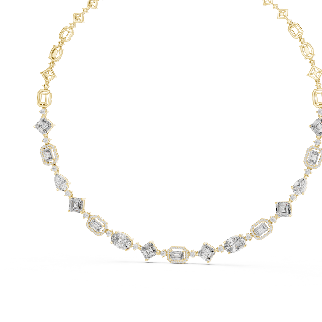 Geometric Lab-Grown Diamond Necklace in 14K & 18K Gold