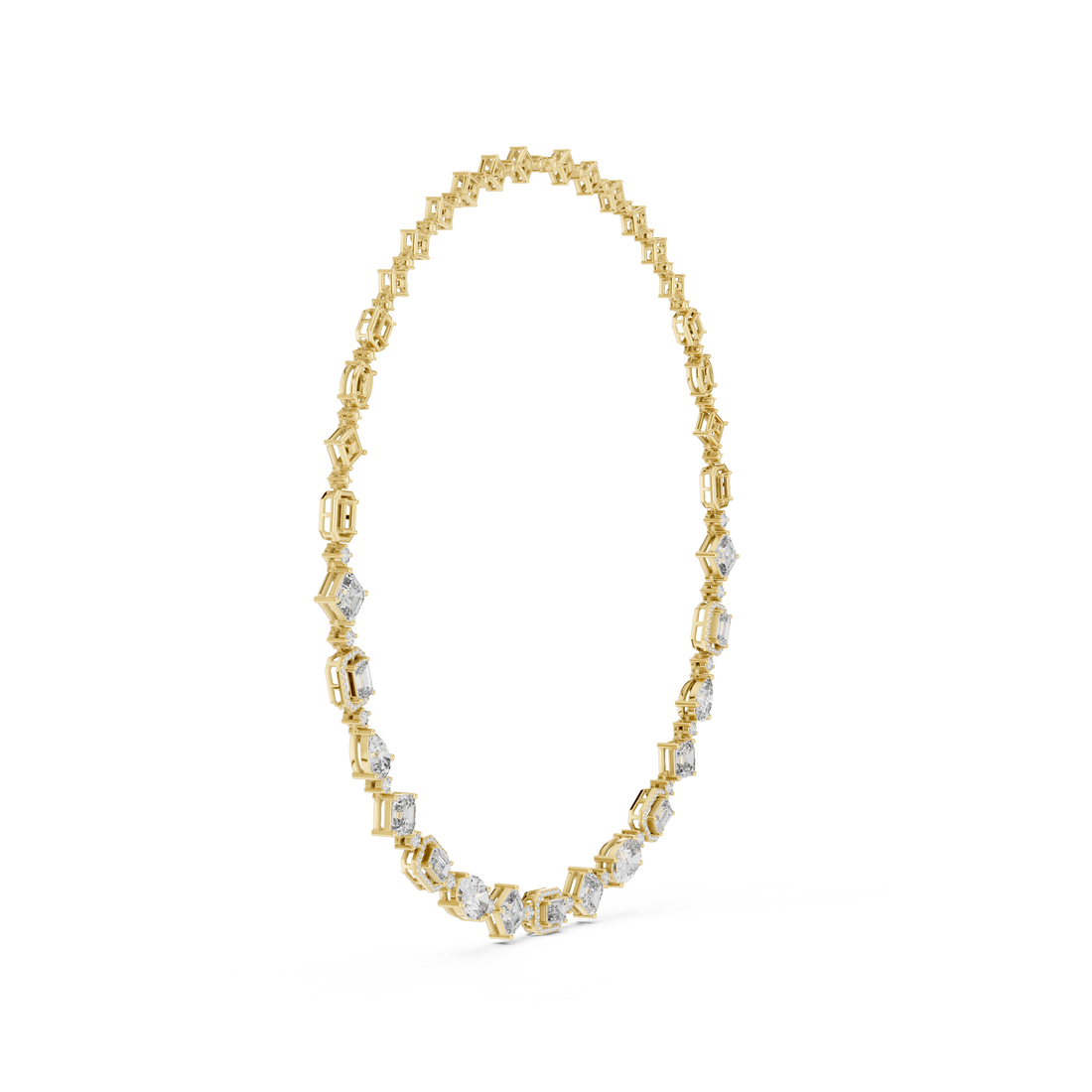 Geometric Lab-Grown Diamond Necklace in 14K & 18K Gold