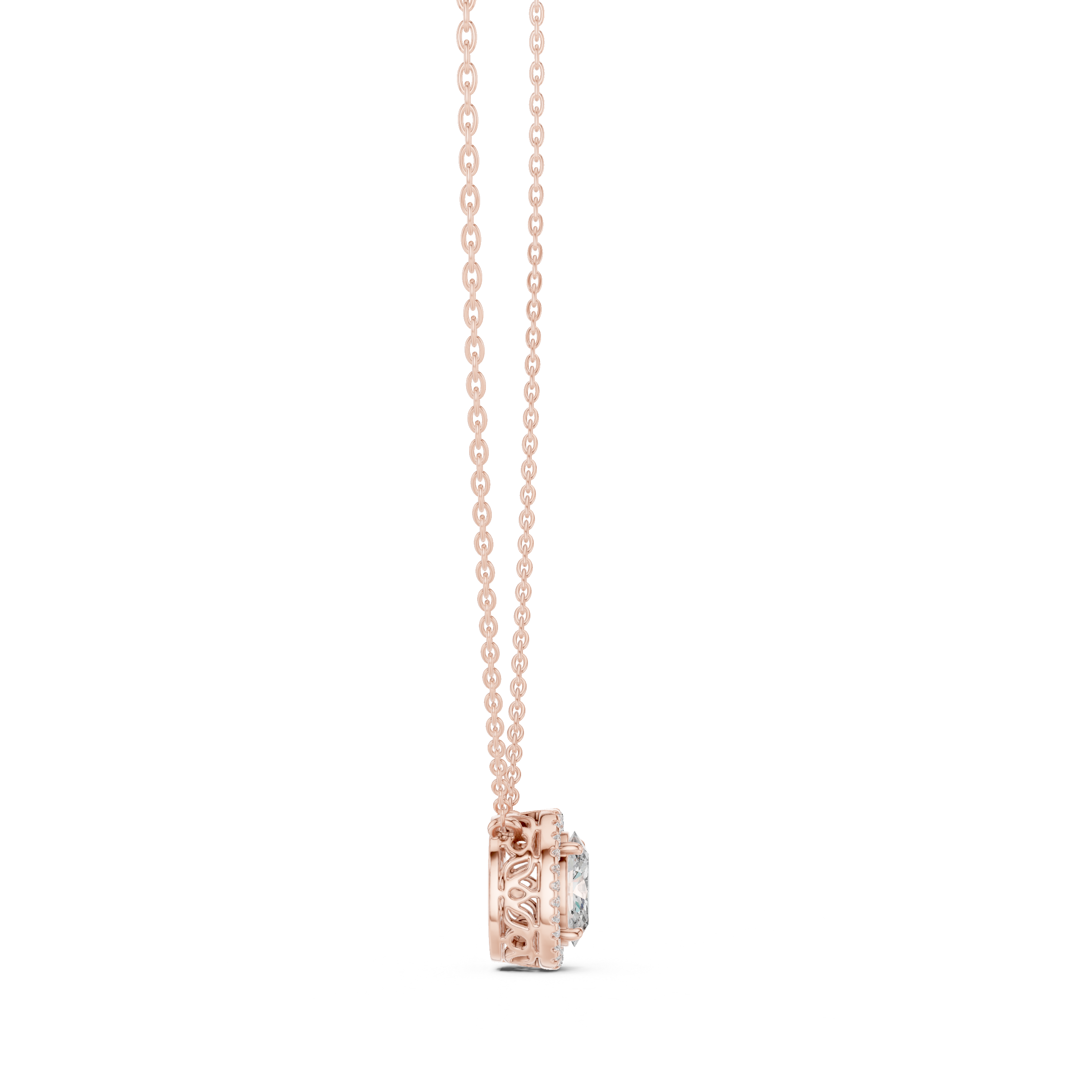 Elegant Oval Lab-Grown Diamond Pendant in 14K/18K Gold – Kiashaa Jewellery