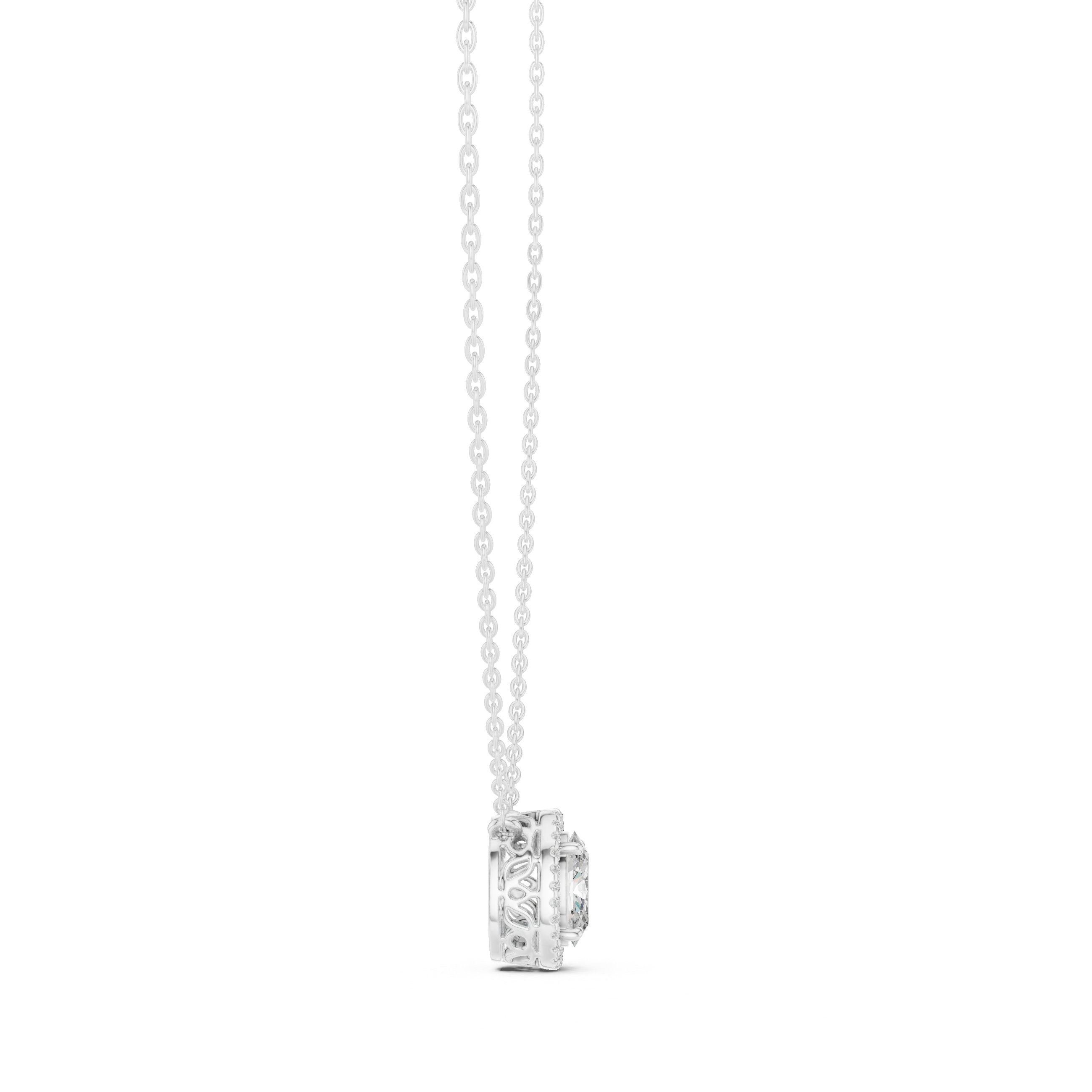 Elegant Oval Lab-Grown Diamond Pendant in 14K/18K Gold – Kiashaa Jewellery