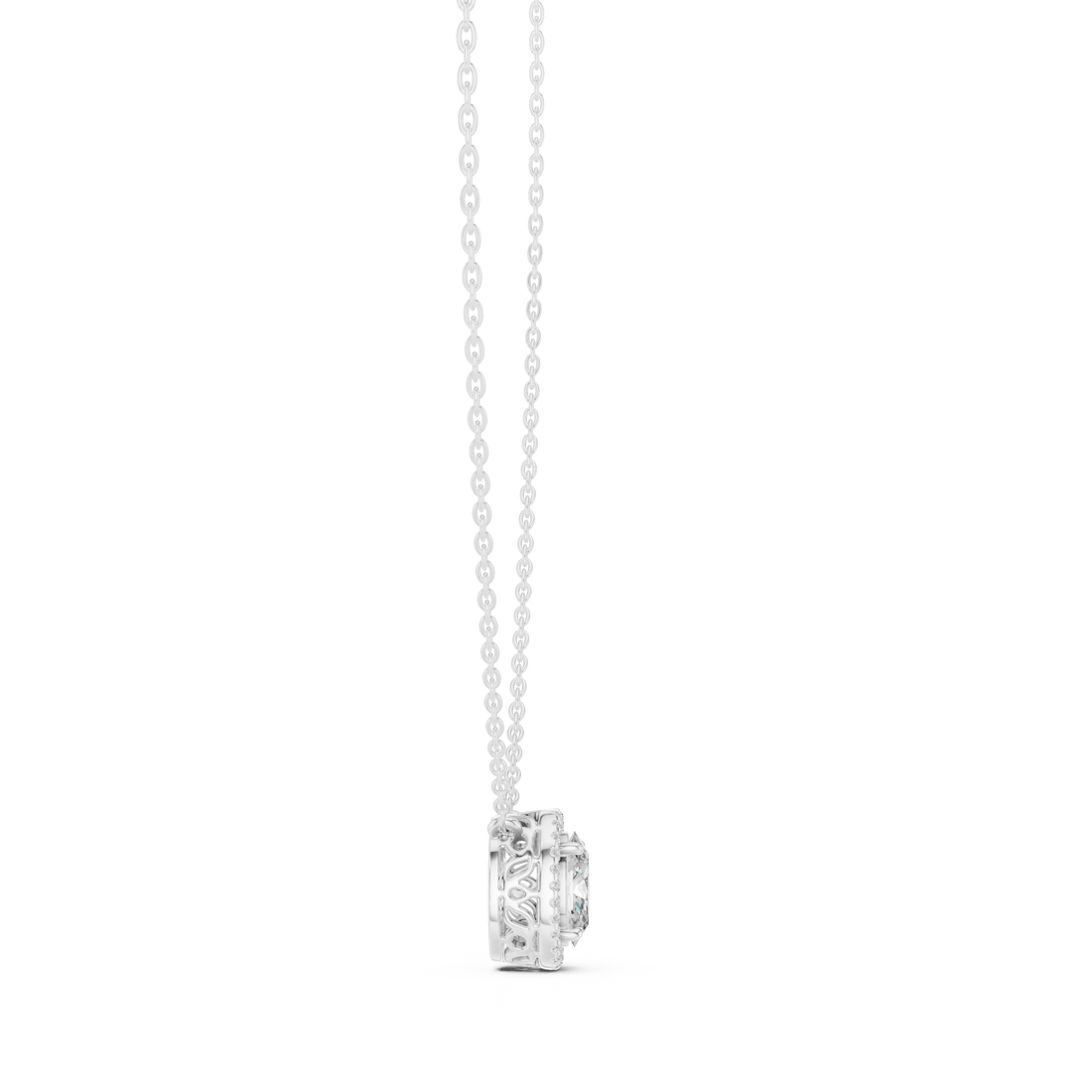 Elegant Oval Lab-Grown Diamond Pendant in 14K/18K Gold – Kiashaa Jewellery