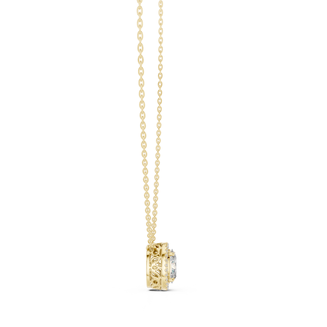Elegant Oval Lab-Grown Diamond Pendant in 14K/18K Gold – Kiashaa Jewellery
